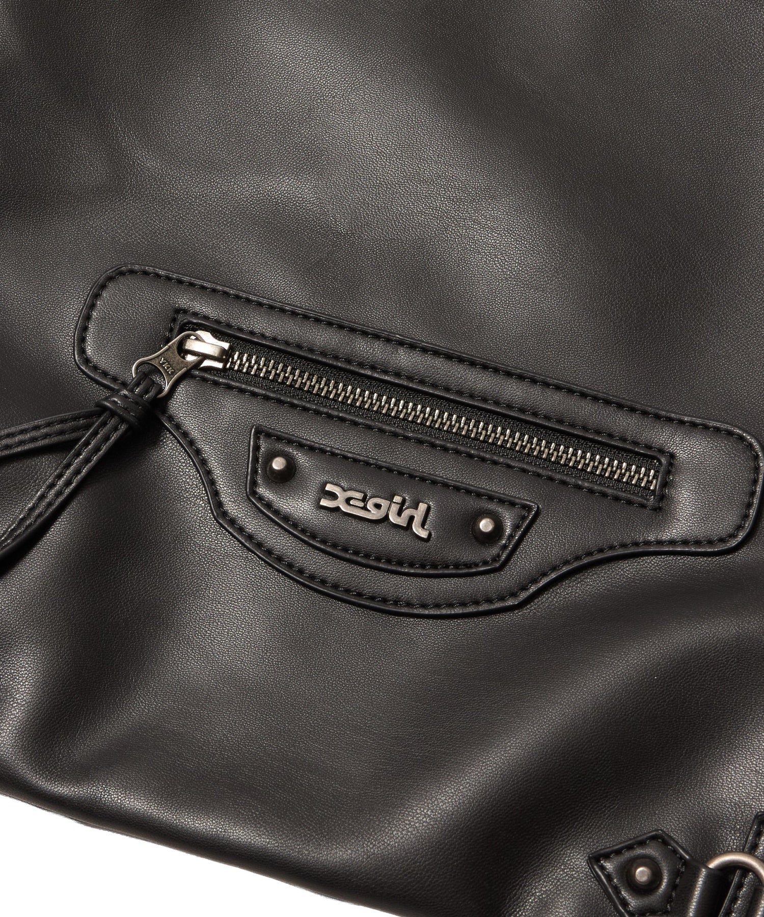 FAUX LEATHER UTILITY KNAPSACK
