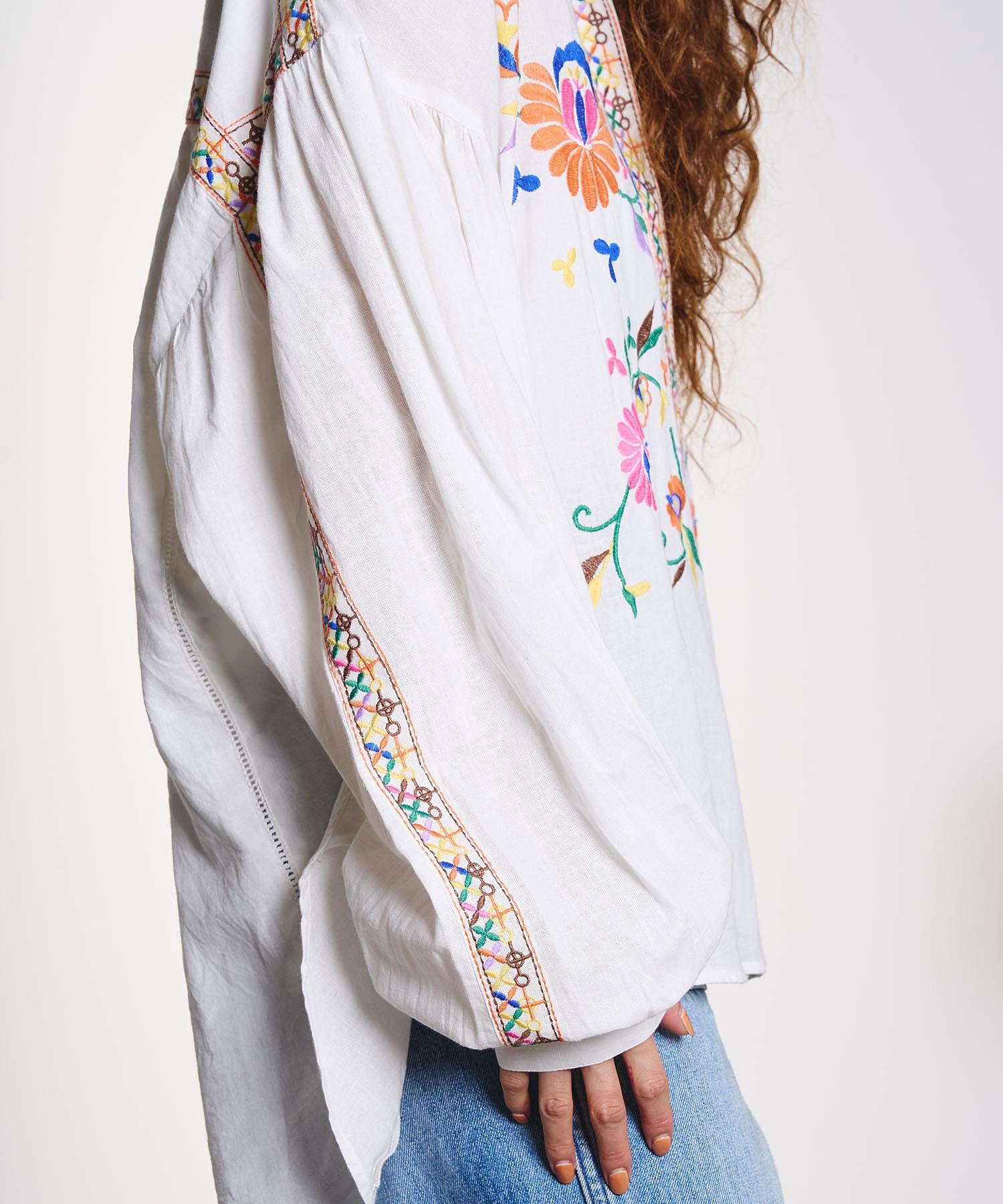 HLAADA for ROSEBUD/EMBROIDERY LONG SLEEVE SHIRT