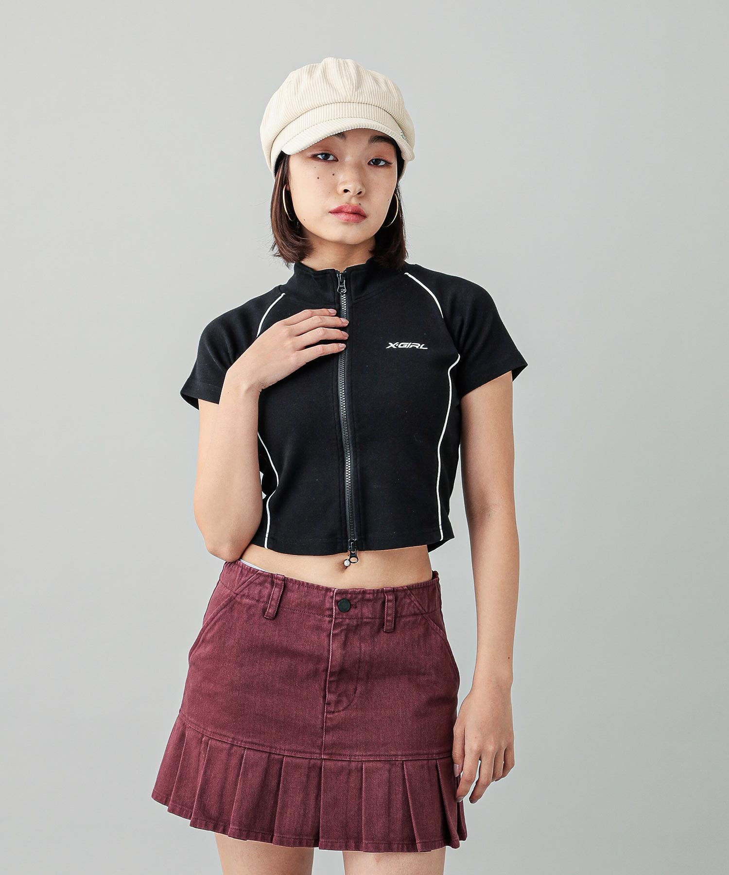 RACING ZIP UP TOP