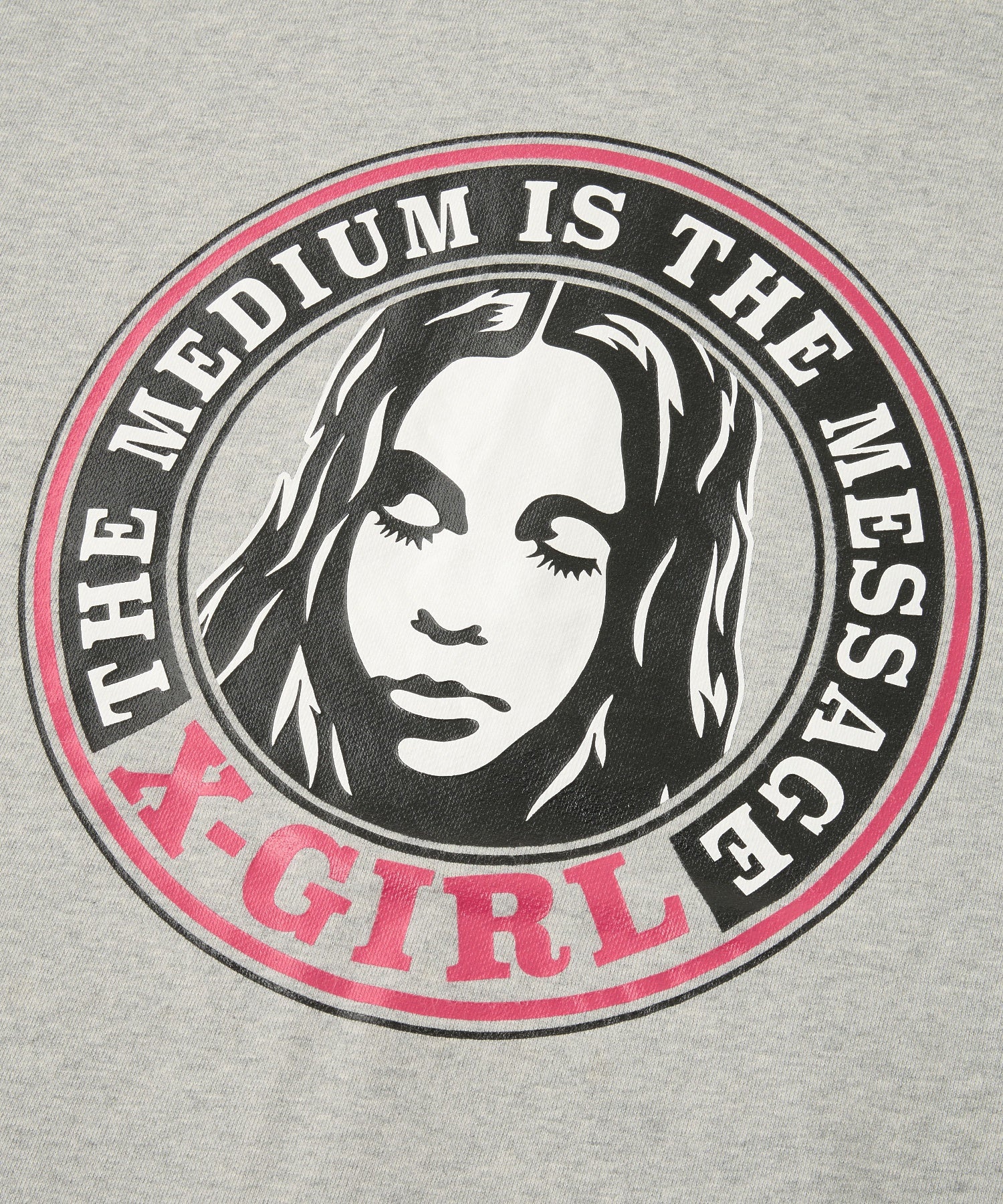 CIRCLE LOGO AND FACE ZIP UP SWEAT HOODIE