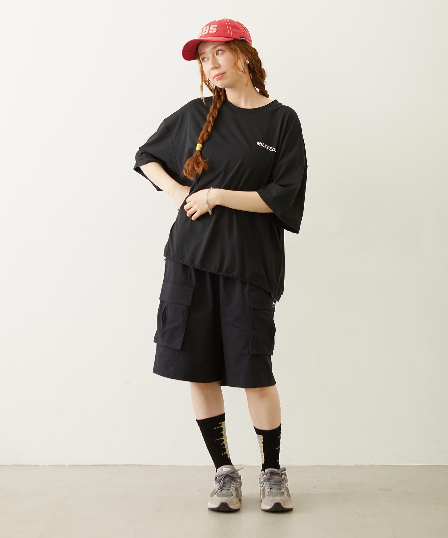 MILKFED. DRAWSTRING BIG S/S TEE