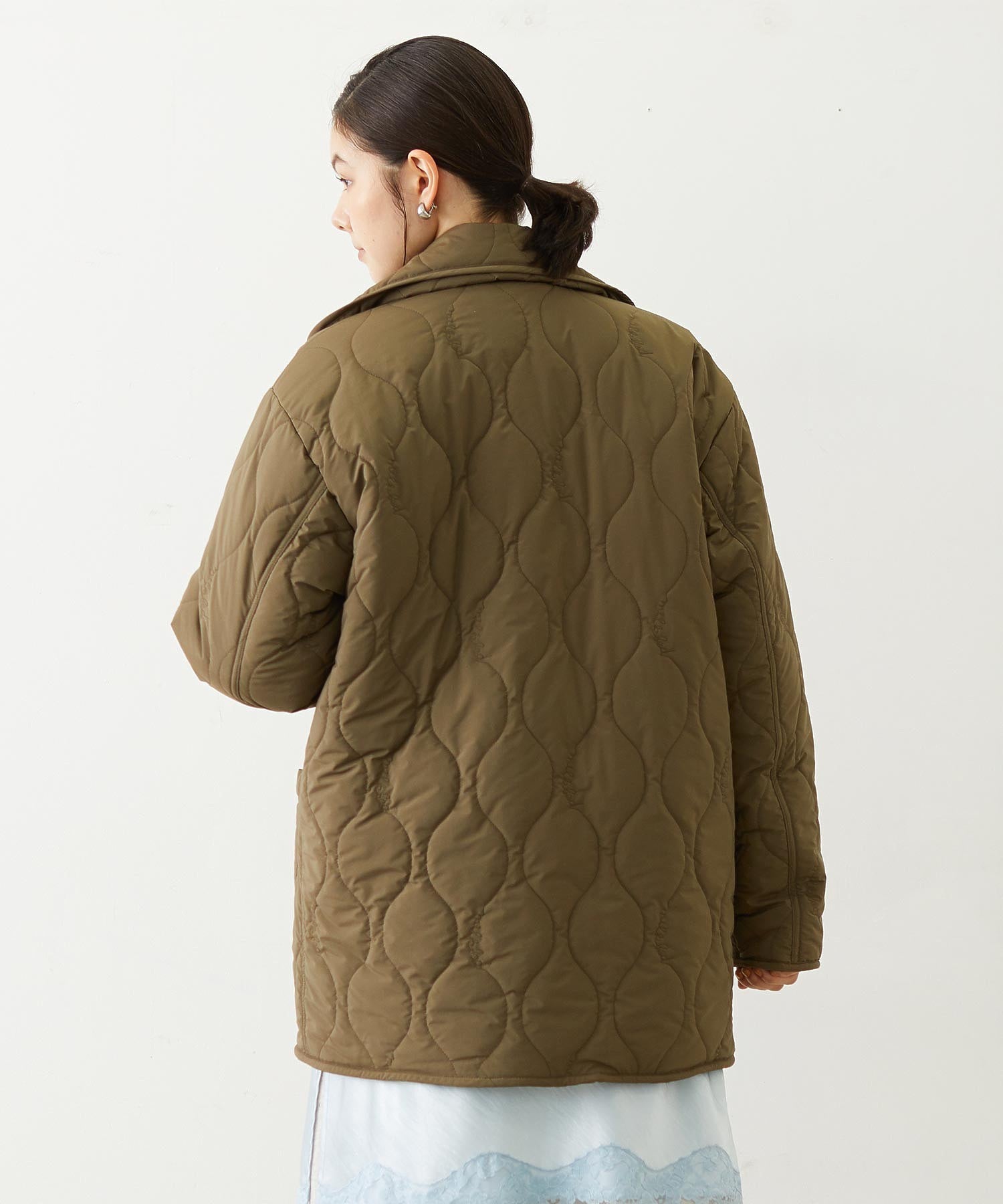 REVERSIBLE QUILTED LOGO LONG COAT