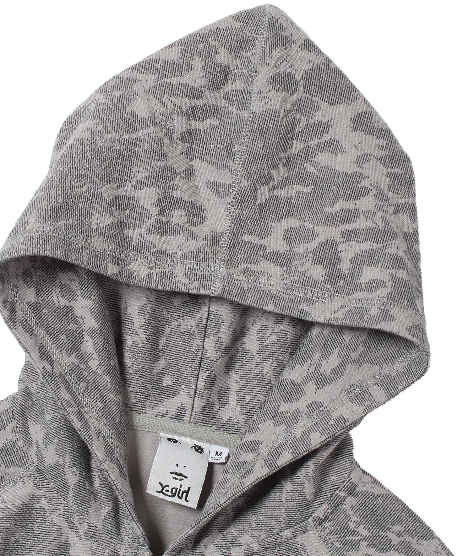 LEOPARD COMPACT ZIP UP HOODIE