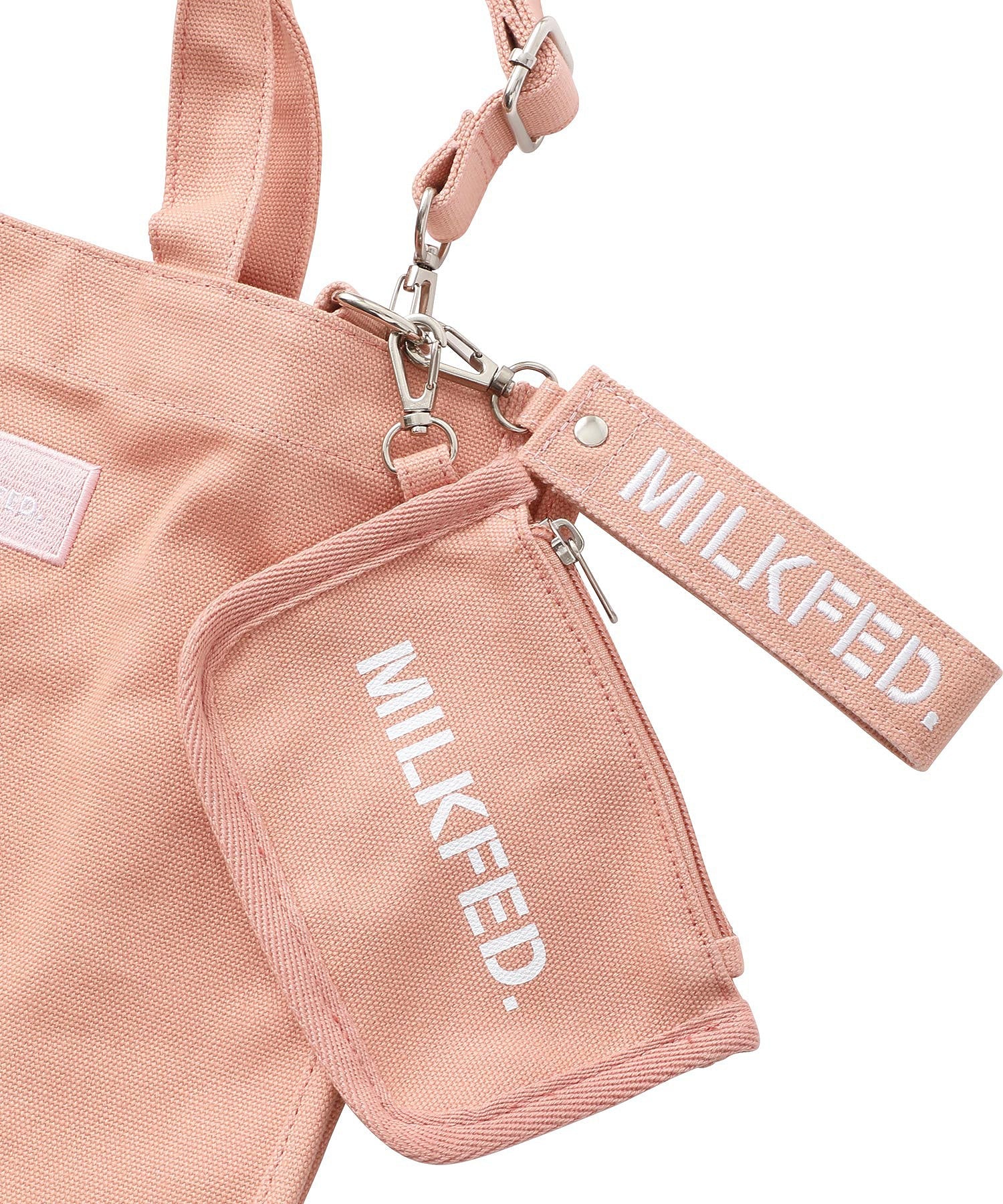 EMBROIDERED BAR SHOULDER BAG W/STRAP MILKFED.
