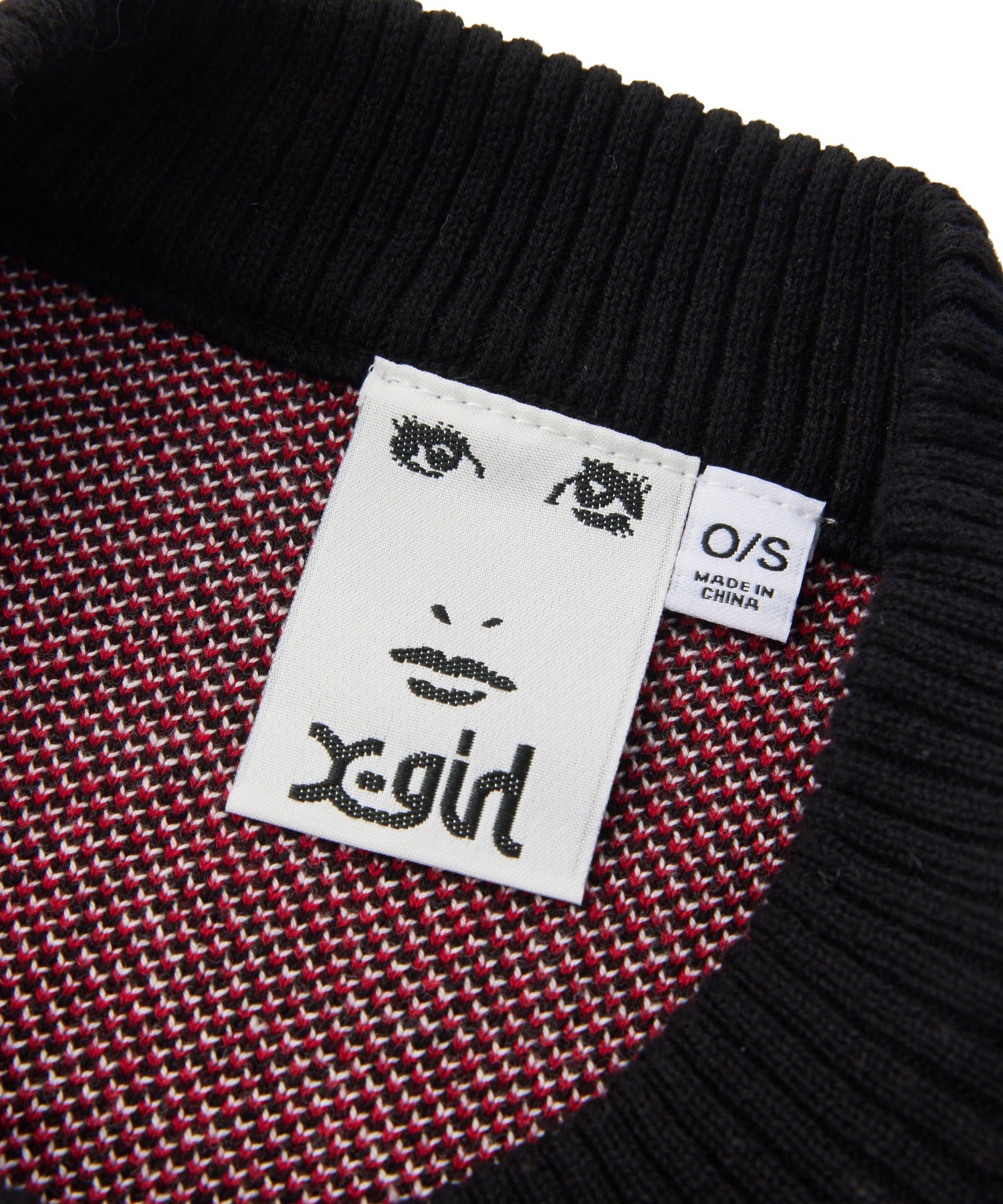 STRAWBERRY AND LOGO JACQUARD KNIT TOP