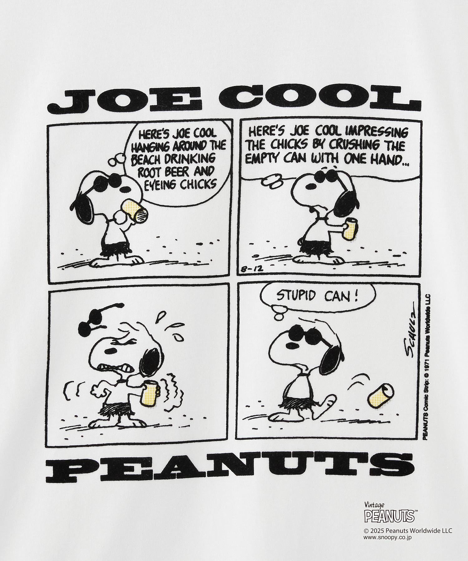 MILKFED. × PEANUTS JOE COOL COMIC BIG S/S TEE