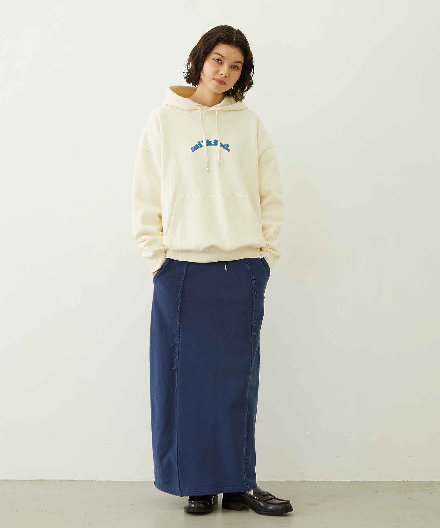 FADED SWEAT LONG SKIRT