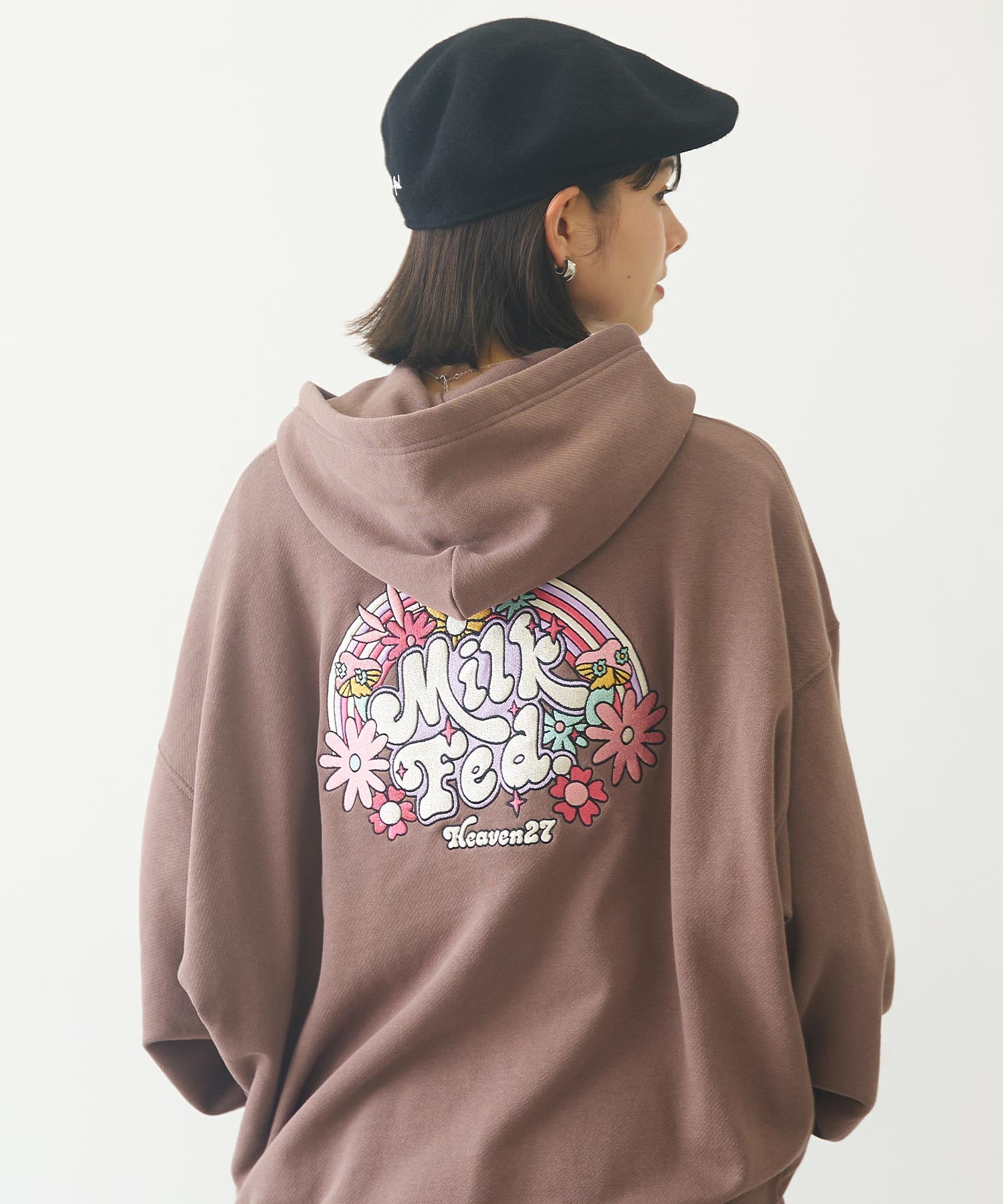 EMBROIDERD 70s LOGO SWEAT HOODIE