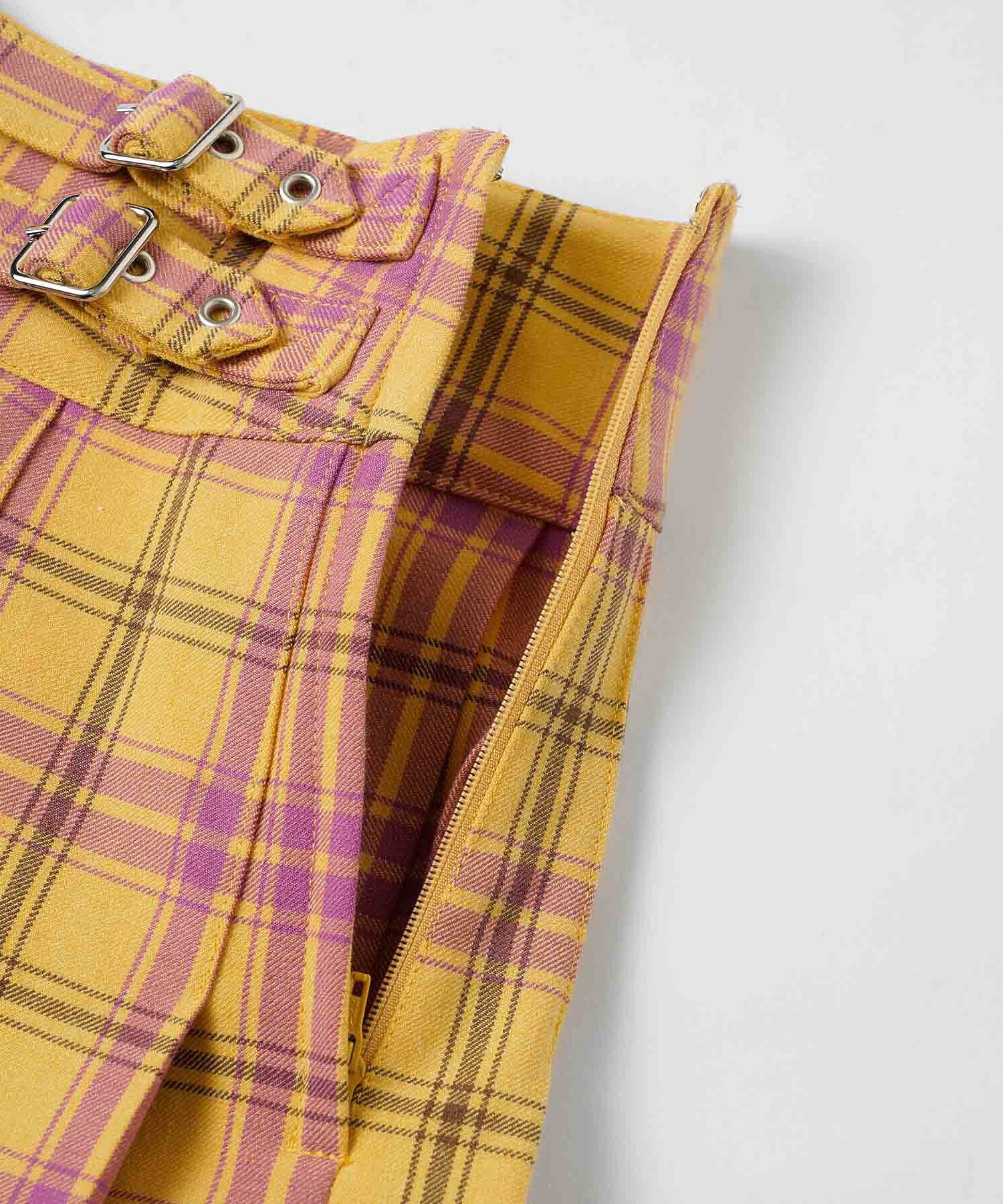 PLAID PLEATED MINI SKIRT X-girl