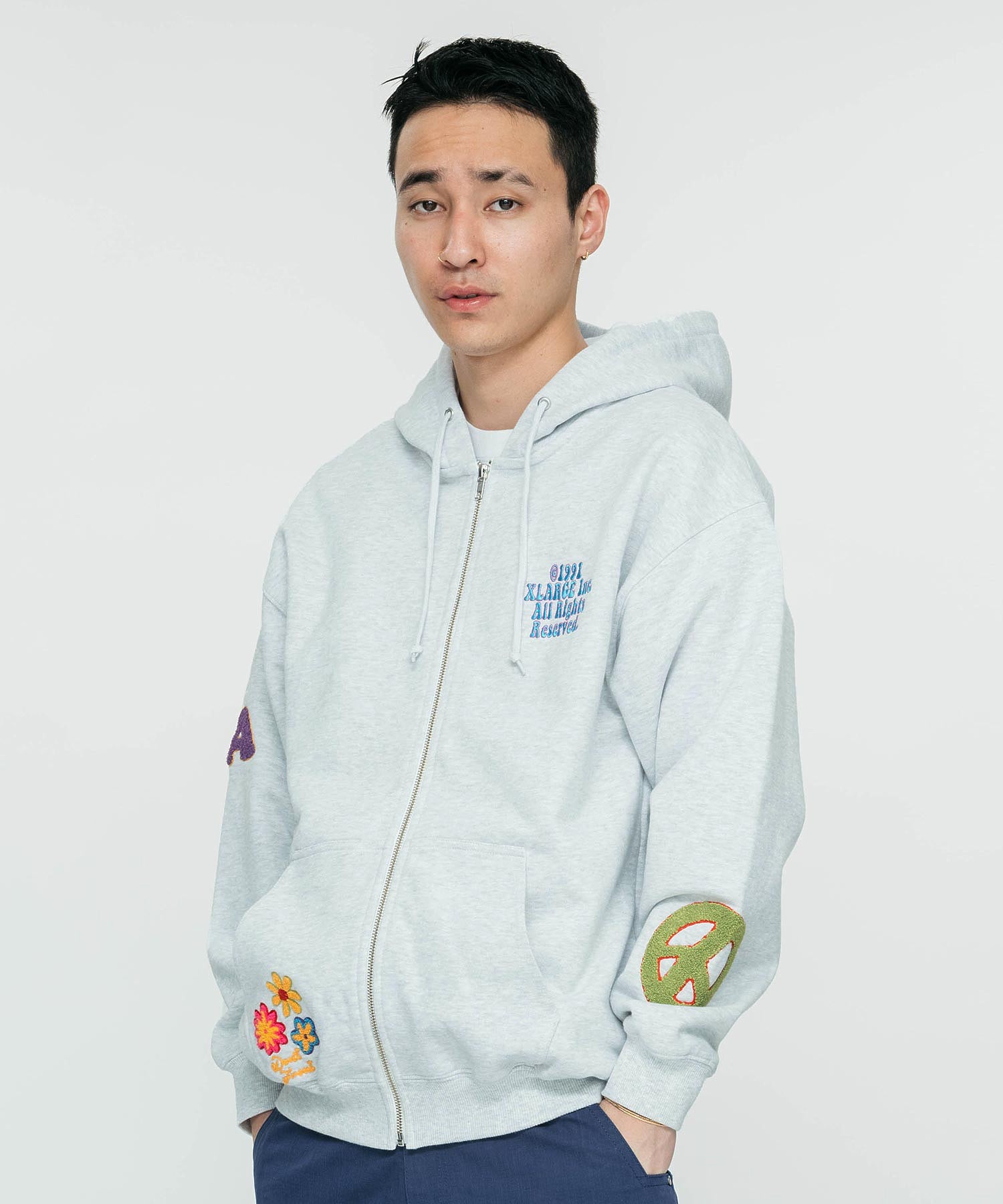 DAISY ZIP HOODED SWEAT XLARGE – calif