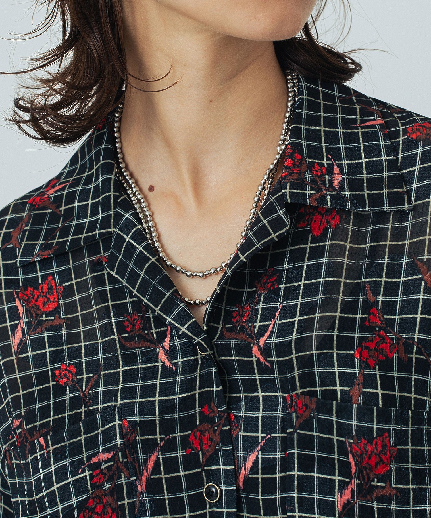 CREOLME/FLOWER PRINT SHIRT
