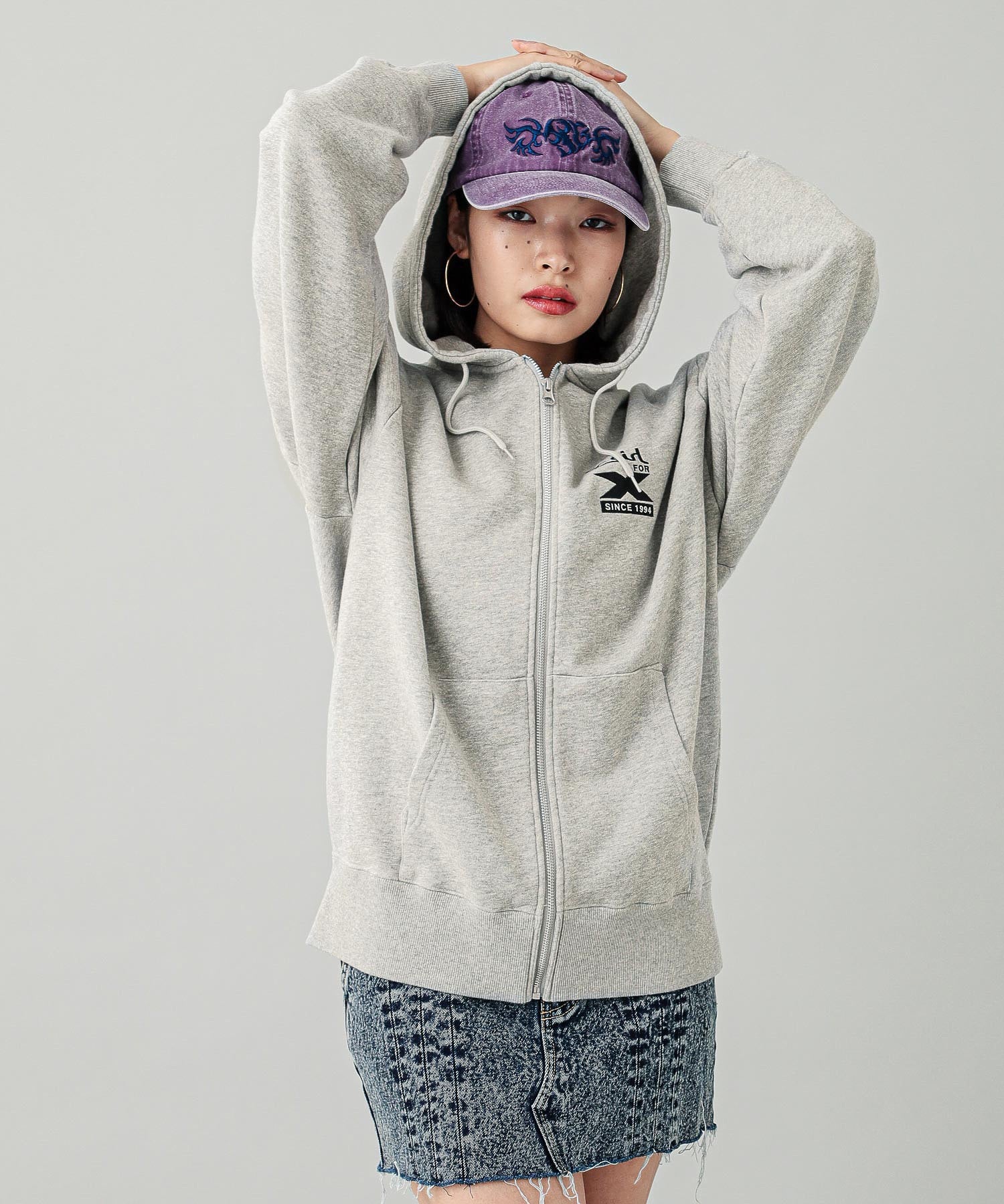 BY X-GIRL FOR X ZIP UP SWEAT HOODIE