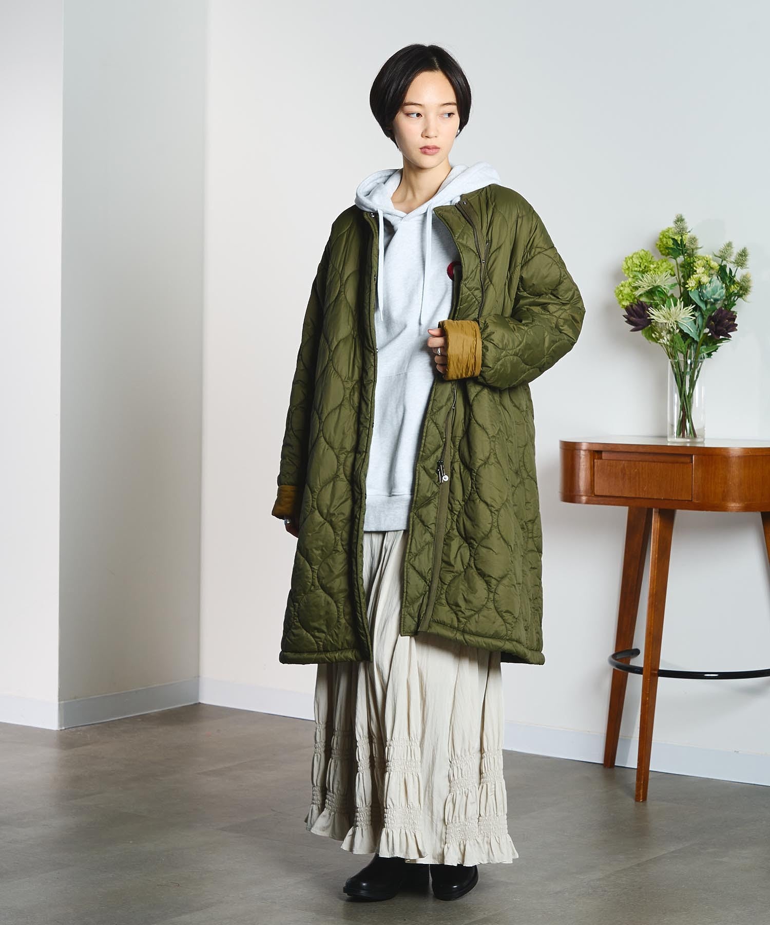GENE HEAVENS/EMBROIDERY HOODED SWEAT
