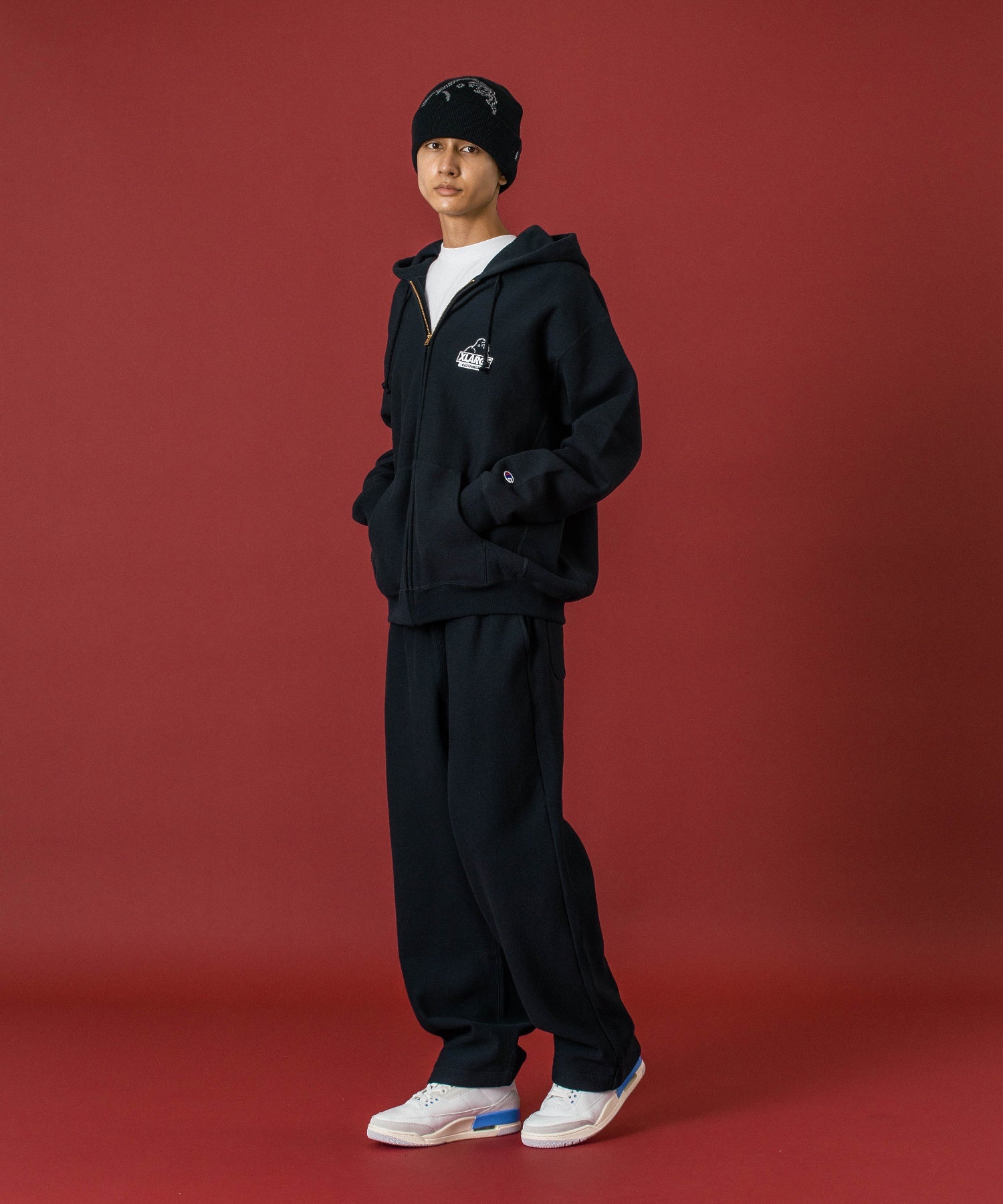 XLARGE×Champion REVERSE WEAVE ZIP UP HOODED SWEATSHIRT