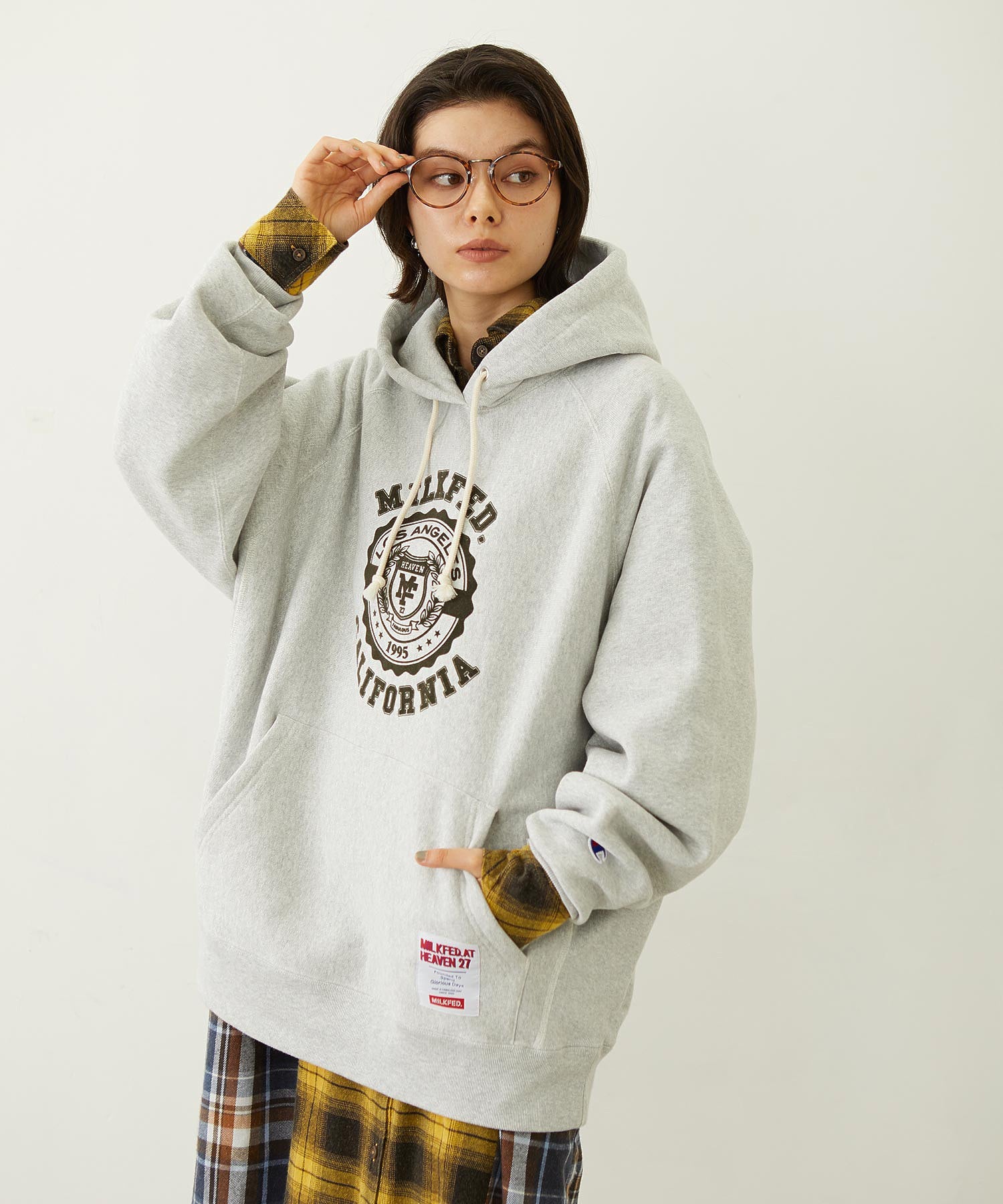 MILKFED. × CHAMPION COLLEGE LOGO SWEAT HOODIE