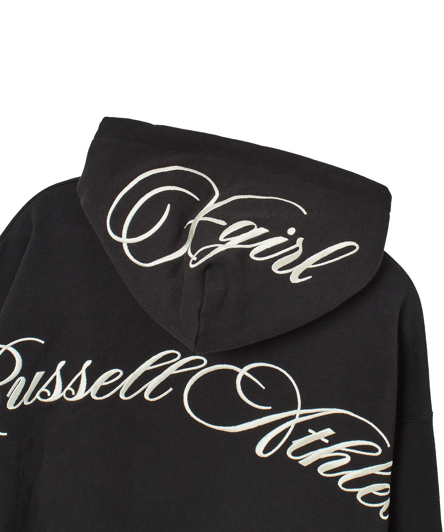X-girl × Russell SCRIPT LOGO ZIP UP SWEAT HOODIE