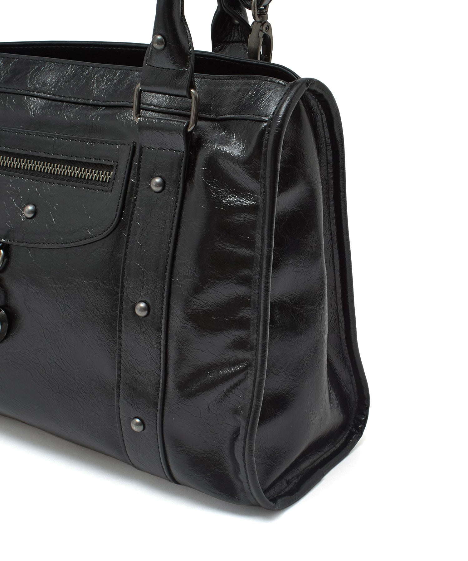 HEART PADLOCK FAUX LEATHER 2WAY BAG