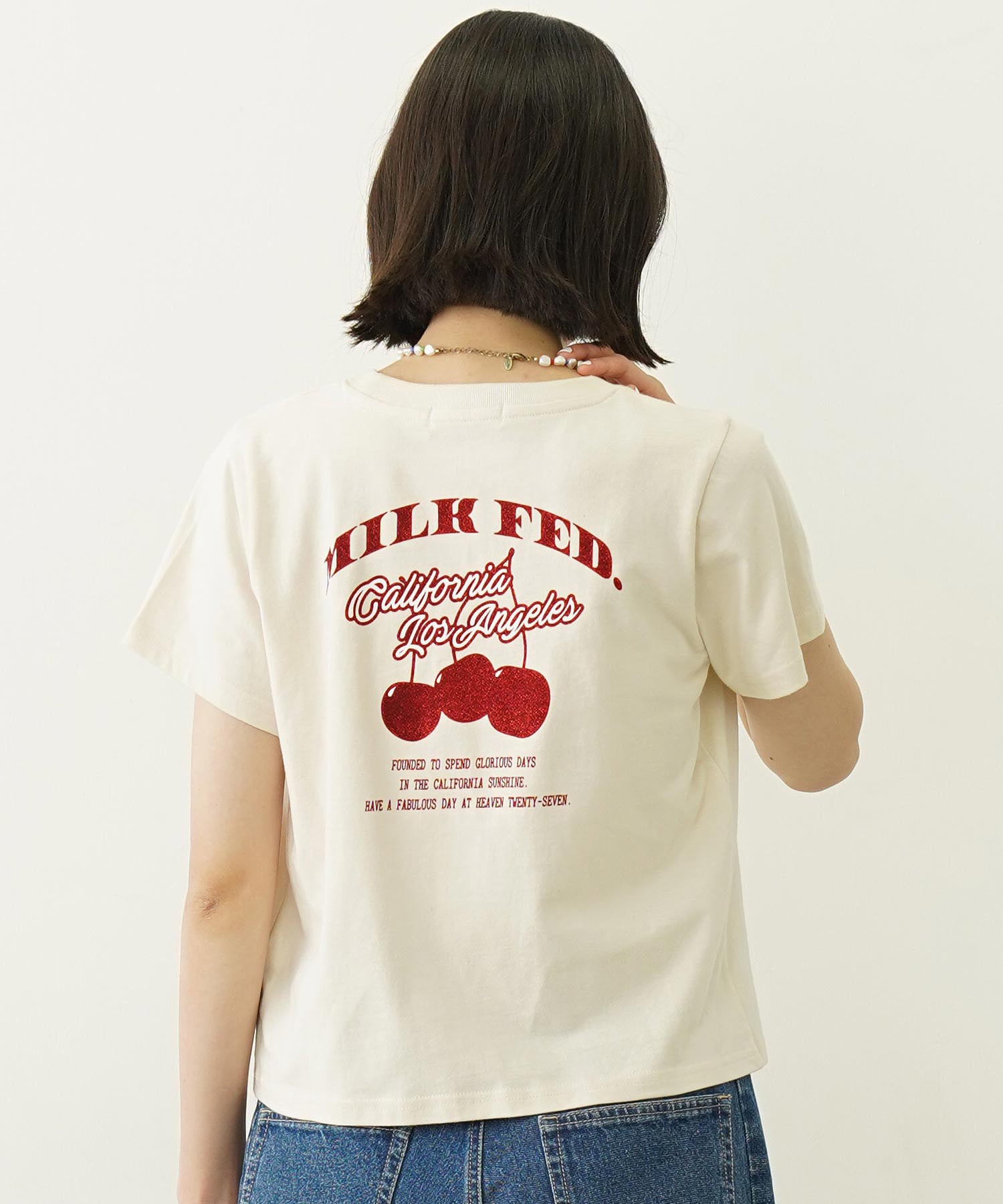 GLITTER  CHERRY COMPACT S/S TEE