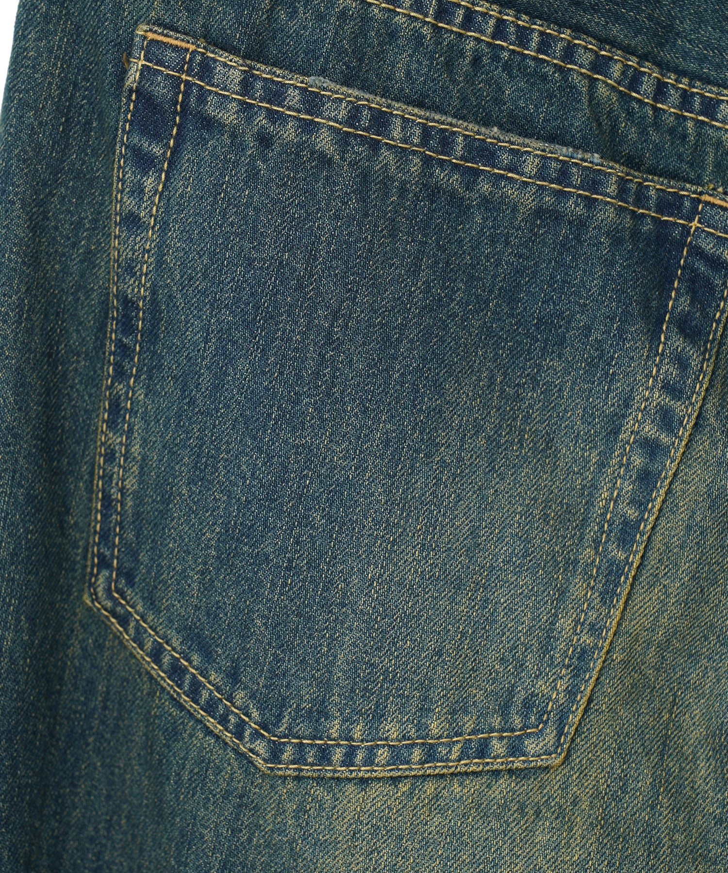 PANELED DENIM PANTS