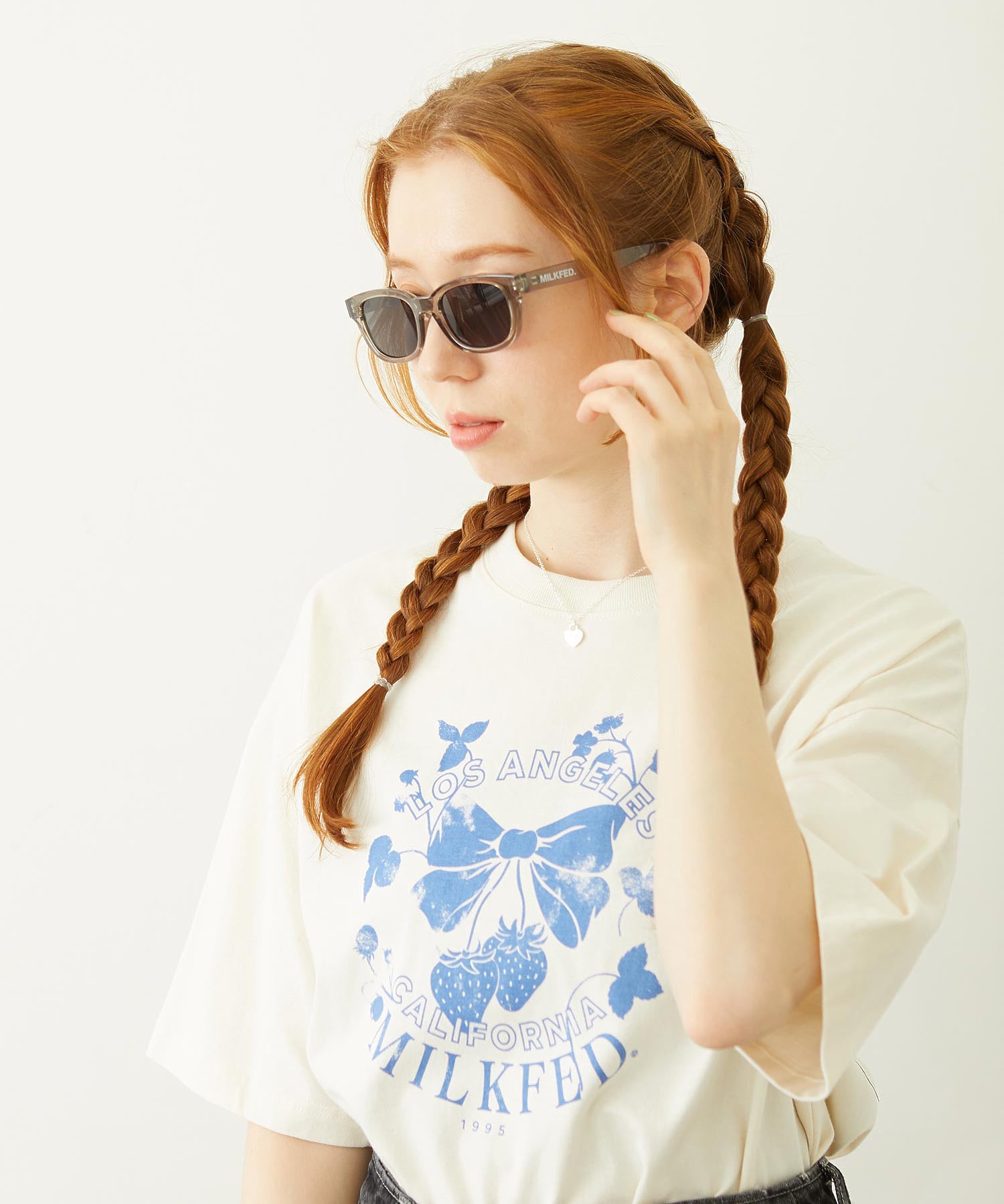 MILKFED. LOGO SQUARE SUNGLASSES