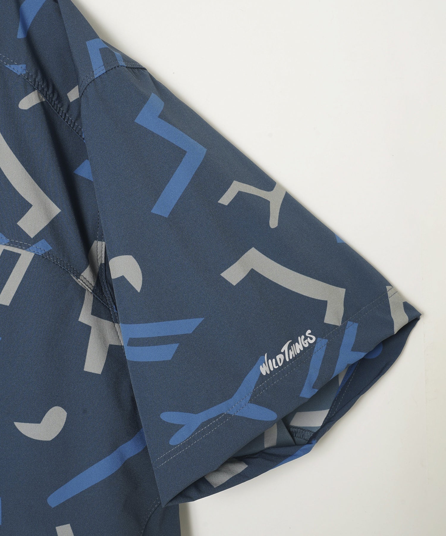 WILDTHINGS/ワイルドシングス/PRINT SLANT S/S SHIRT/WT24035AD