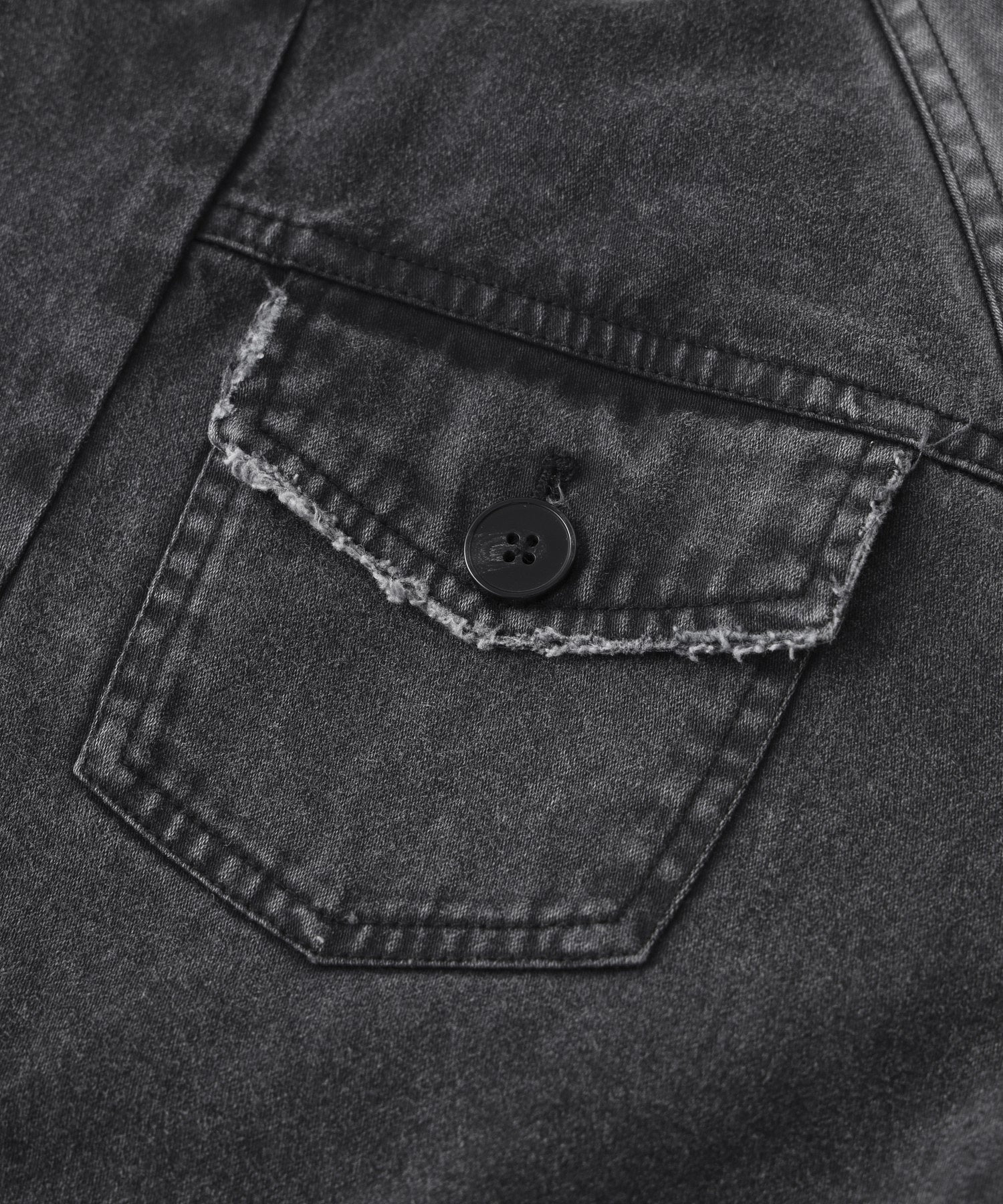 FADED STAND COLLAR LONG COAT