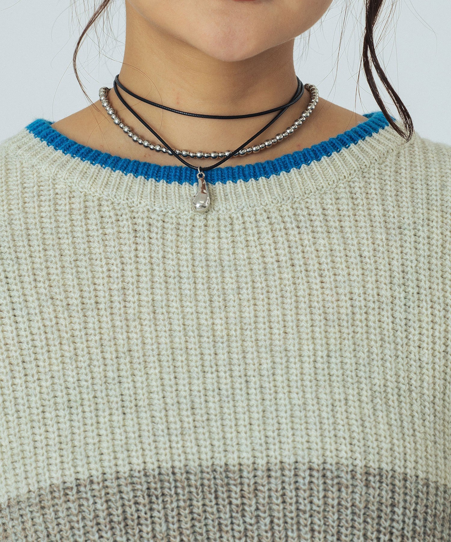 CROPPED BLOKING KNIT