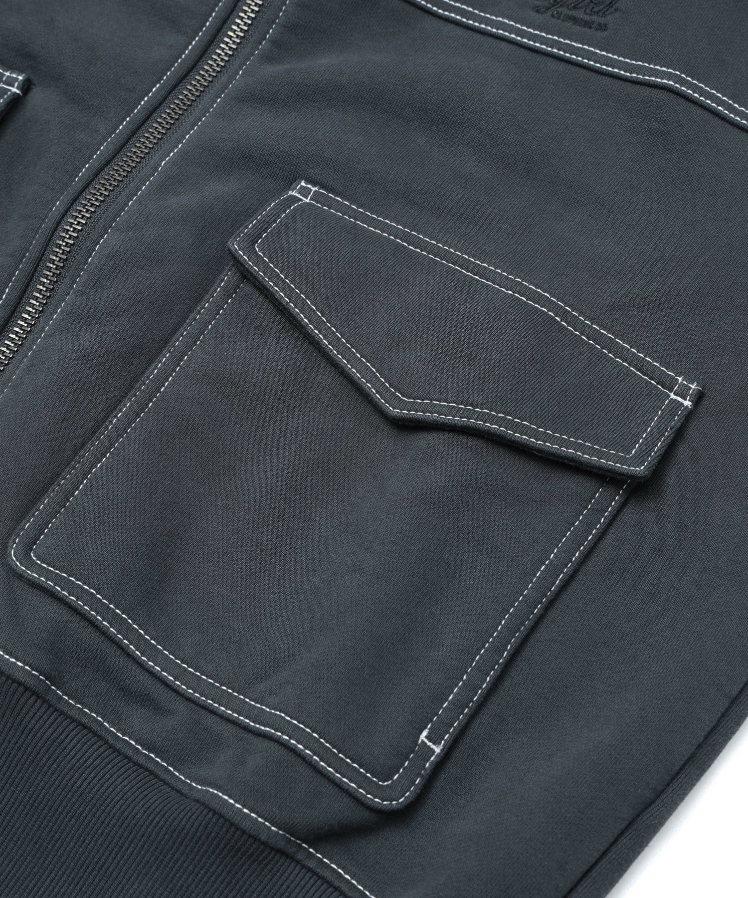 ARCH LOGO AND FACE HOODED SWEAT JACKET