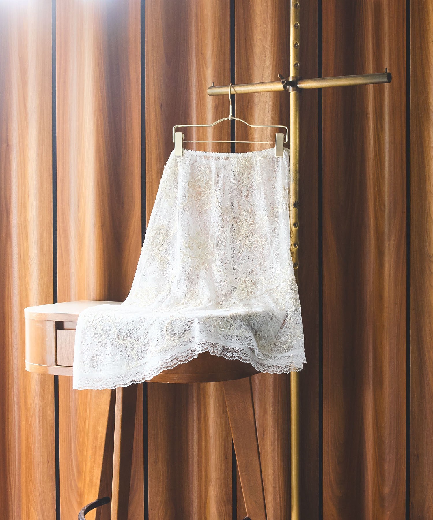CREOLME/EMBROIDERY SHEER SKIRT
