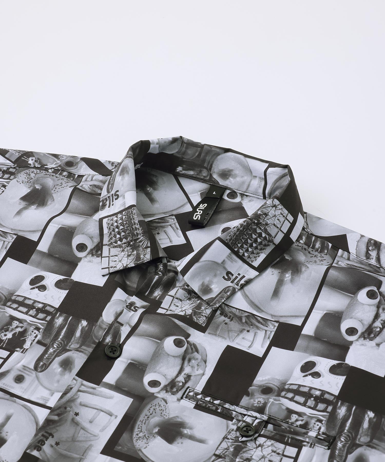 PHOTO PATTERN OPEN COLLAR S/S SHIRT SILAS