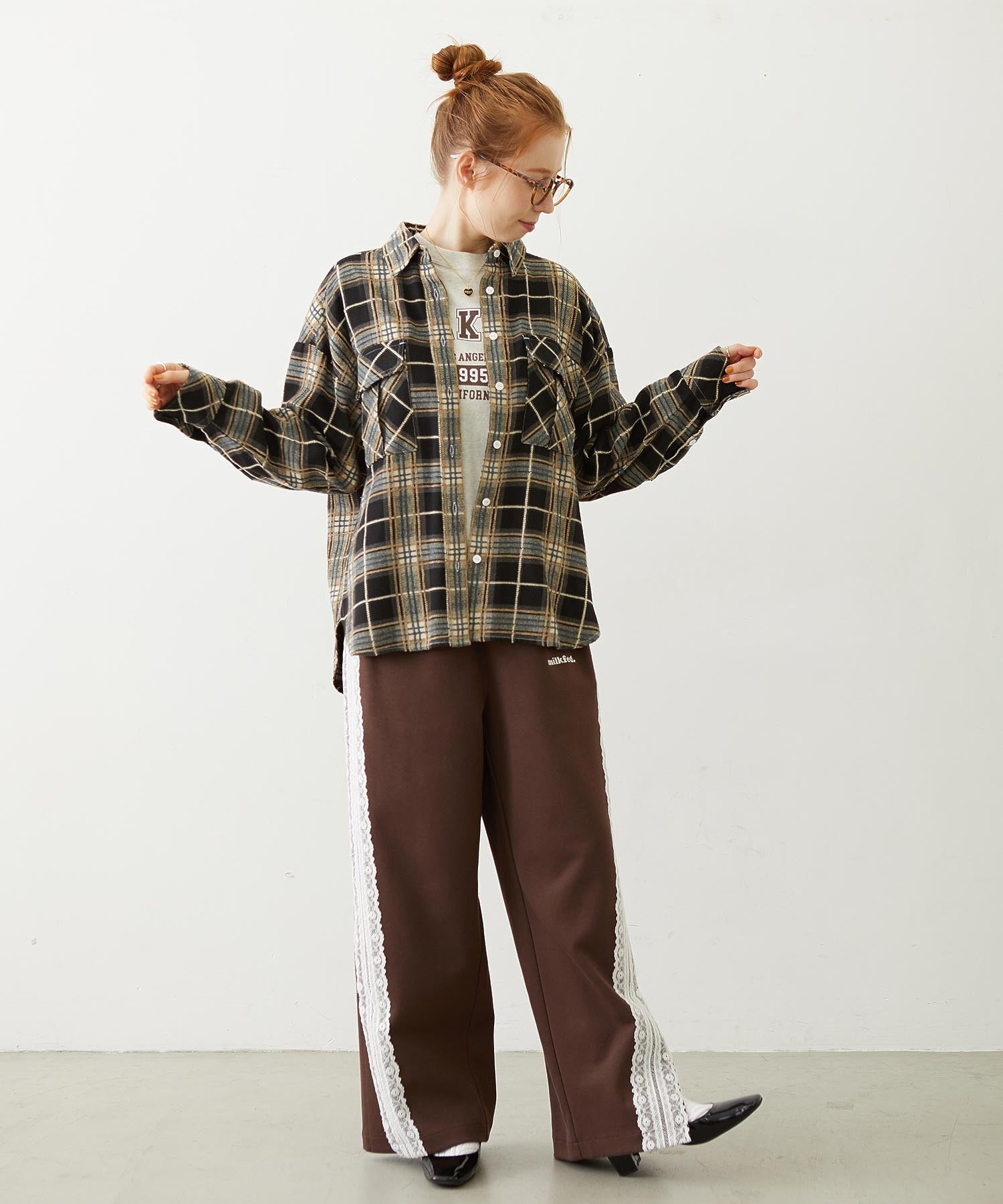 LOGO PLAID SHIRT