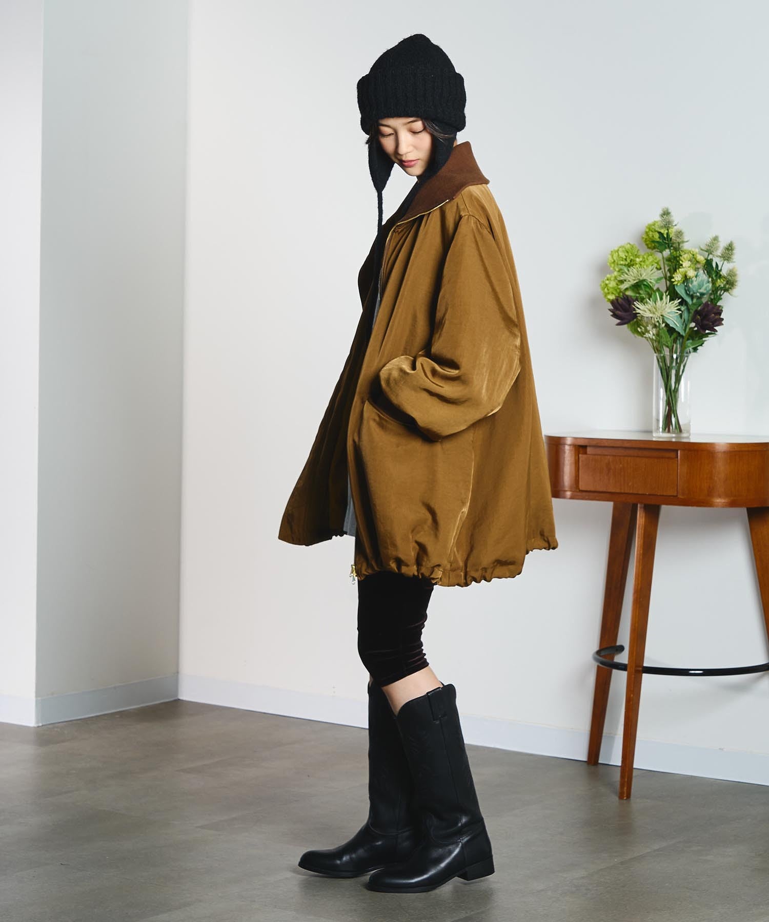 【ROSE BUD別注】EAR FLAP KNIT CAP