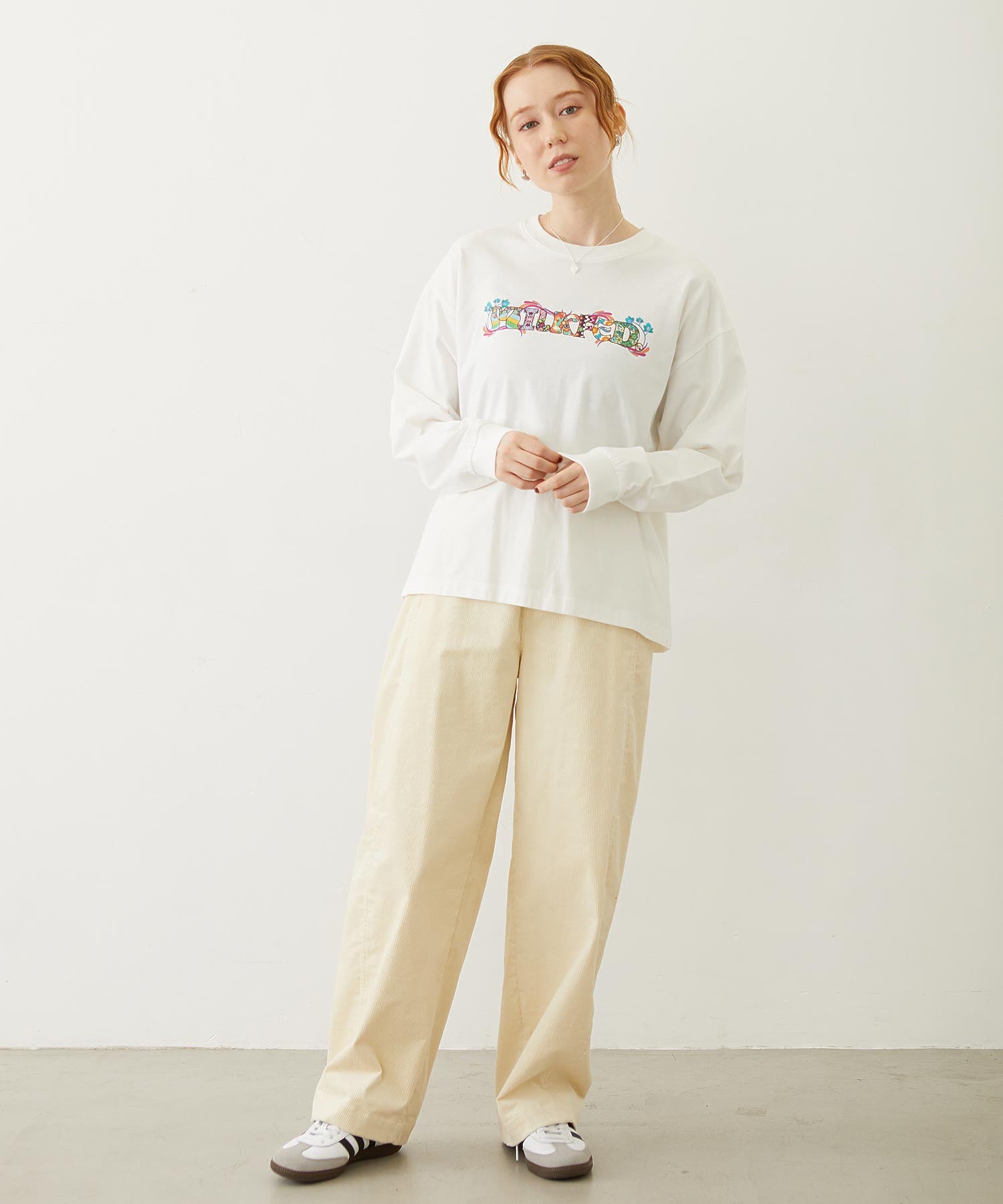 PATTERNED LOGO L/S TEE