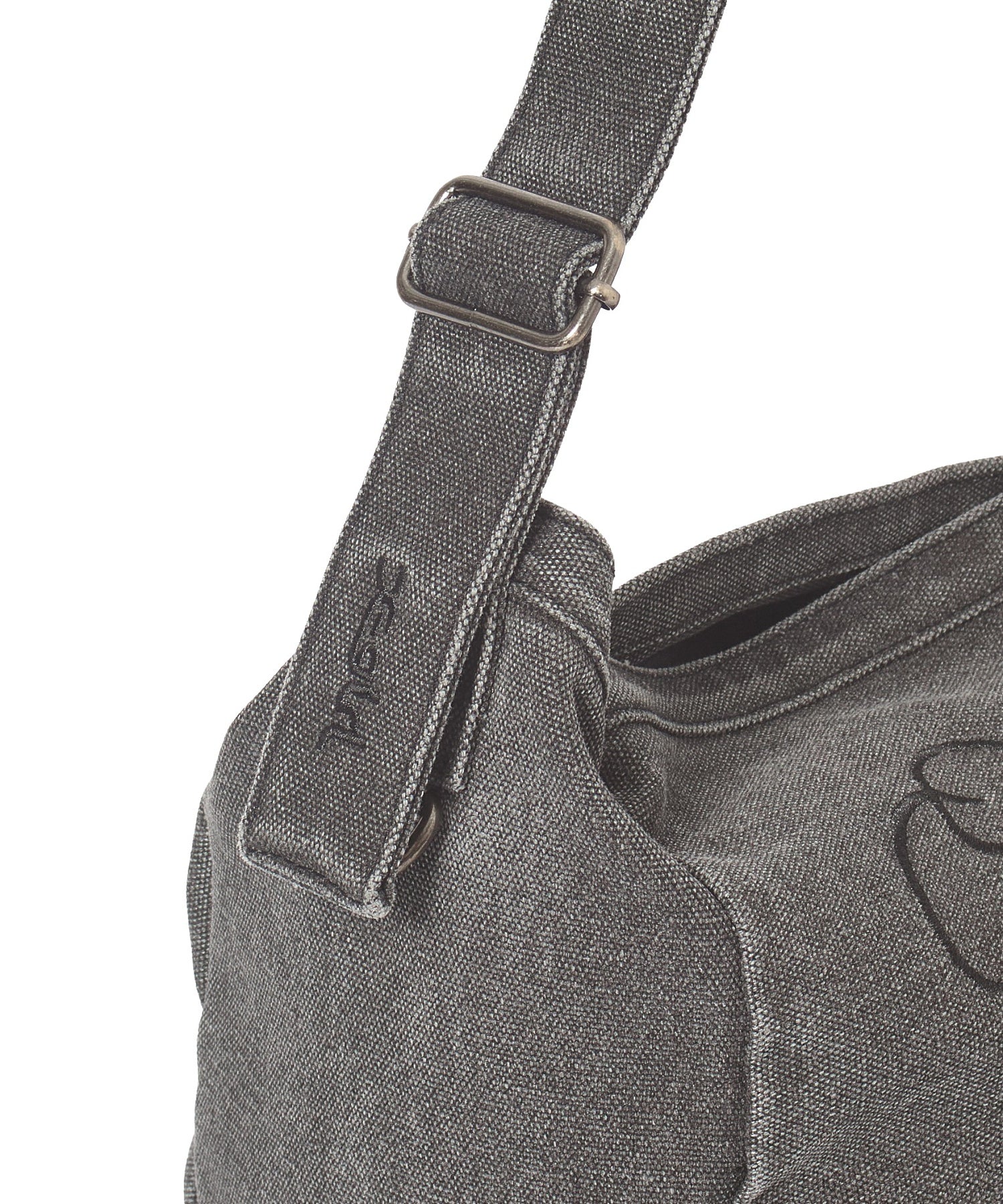 MIX FONT LOGO FADED SHOULDER BAG