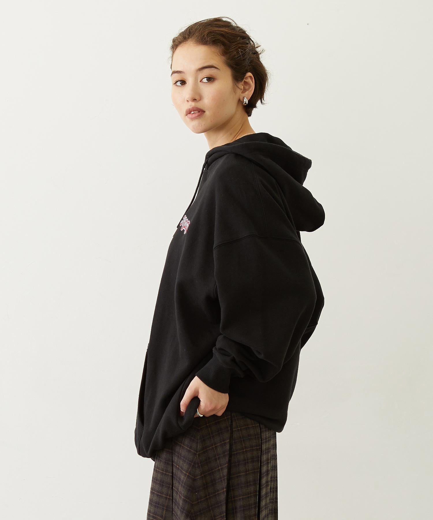 LEOPARD PRINT CHERRY PATCH SWEAT HOODIE