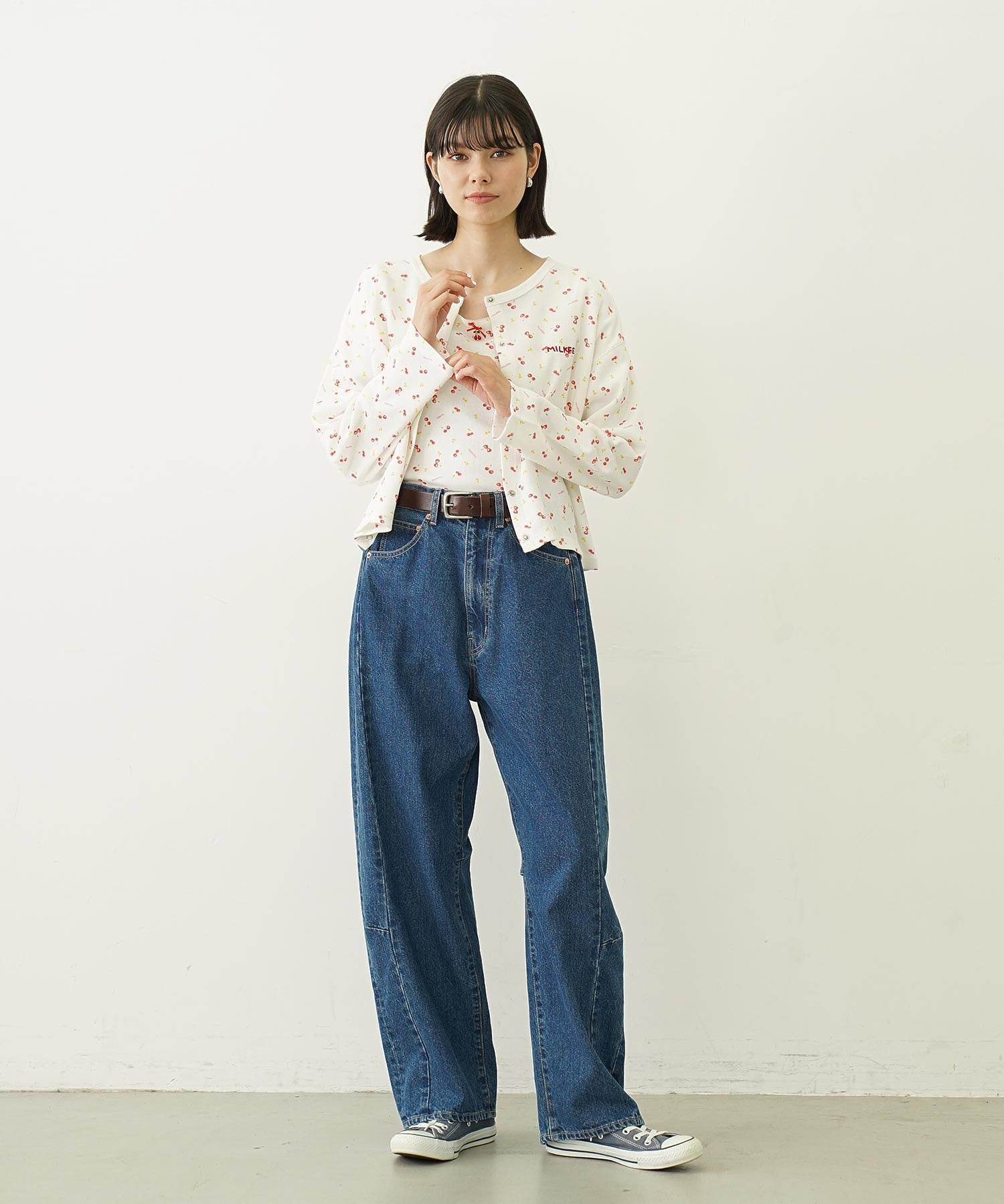 WIDE LEG DENIM PANTS