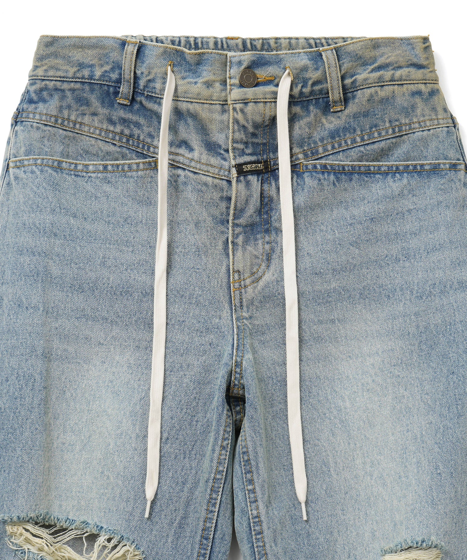 DRAWSTRING DENIM PANTS