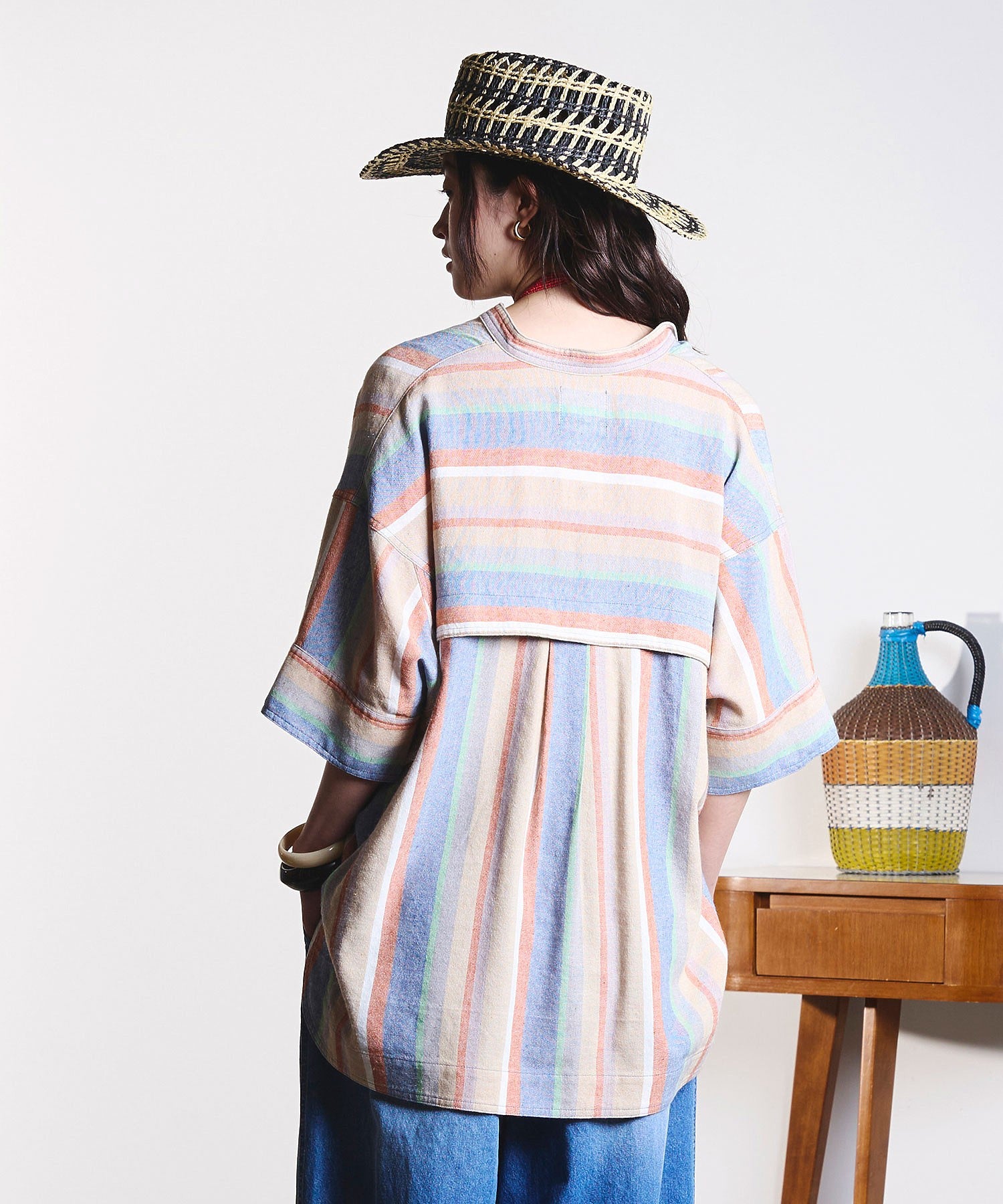 GENE HEAVENS/PANEL STRIPE S/S SHIRT