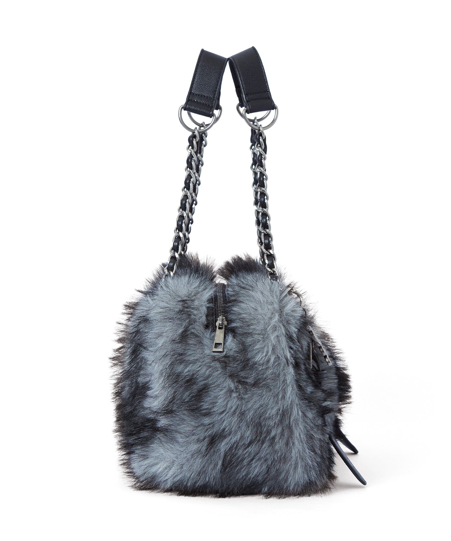 FAUX FUR CHAIN BAG
