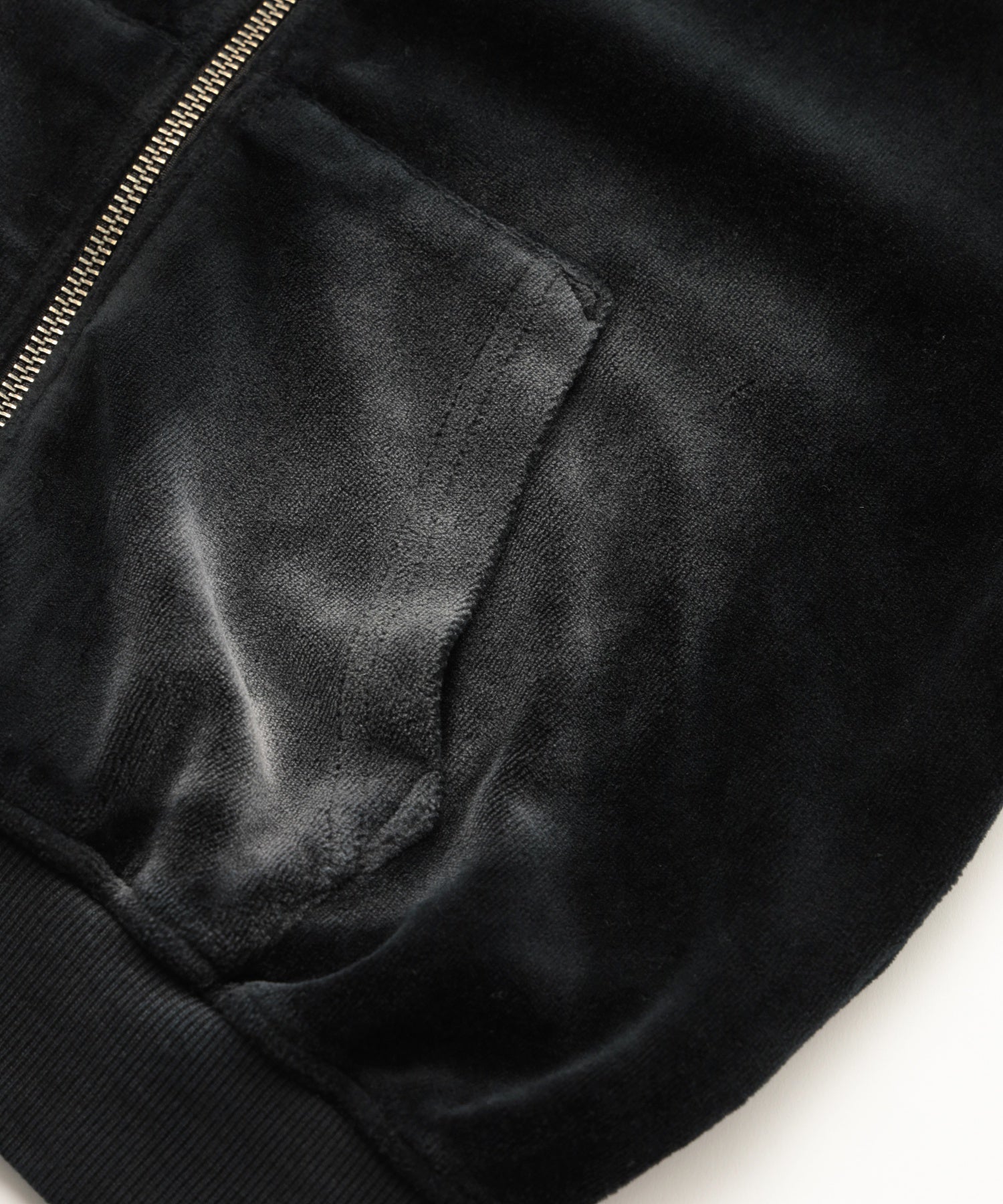FADED VELOUR COMPACT ZIP UP HOODIE