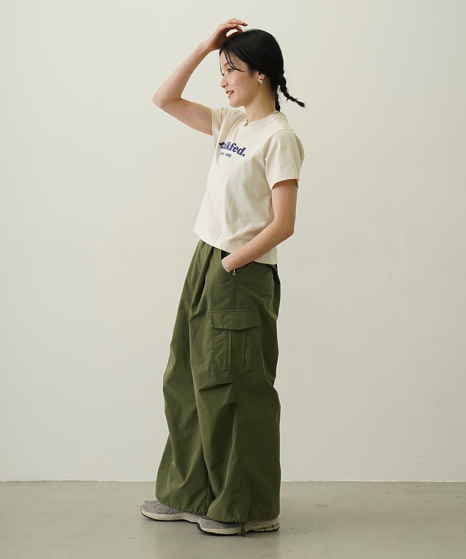 MILITARY WIDE LEG PANTS