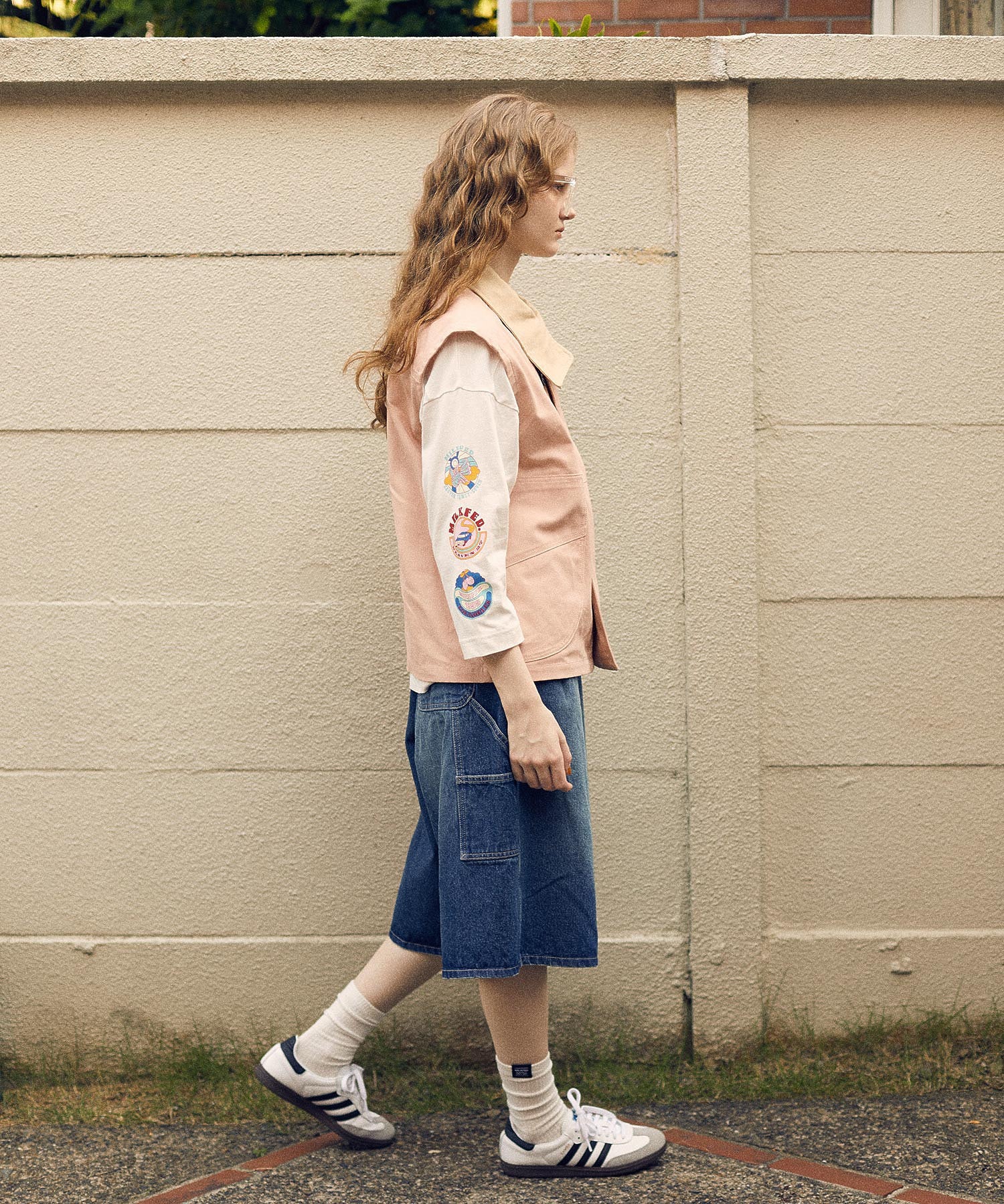 DEFORMED COLLAR DUCK VEST