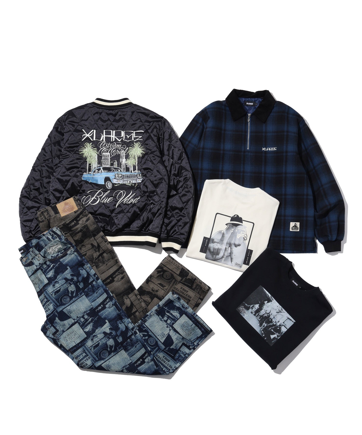 XLARGE×ESTEVAN ORIOL REVERSIBLE SOUVENIR JACKET