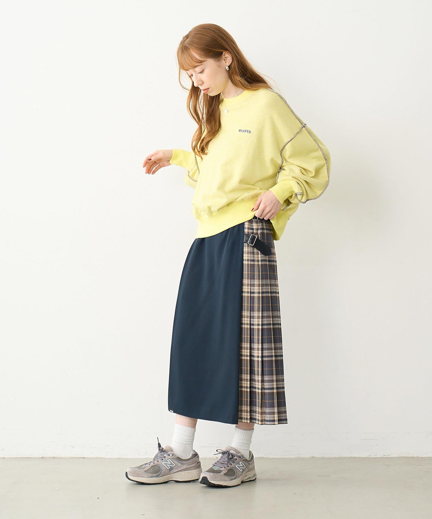 PLAID PANEL SKIRT