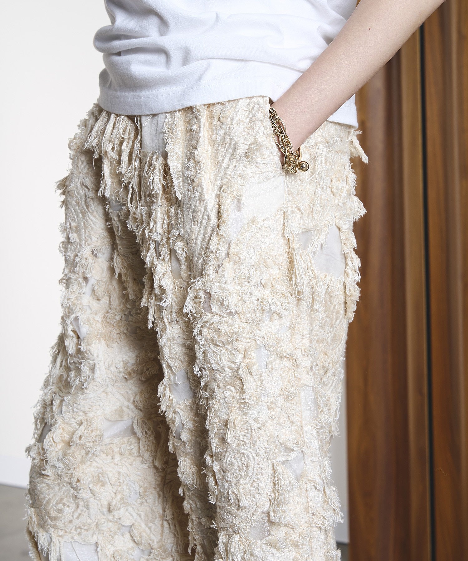 CREOLME/FRINGE JACQUARD PANTS