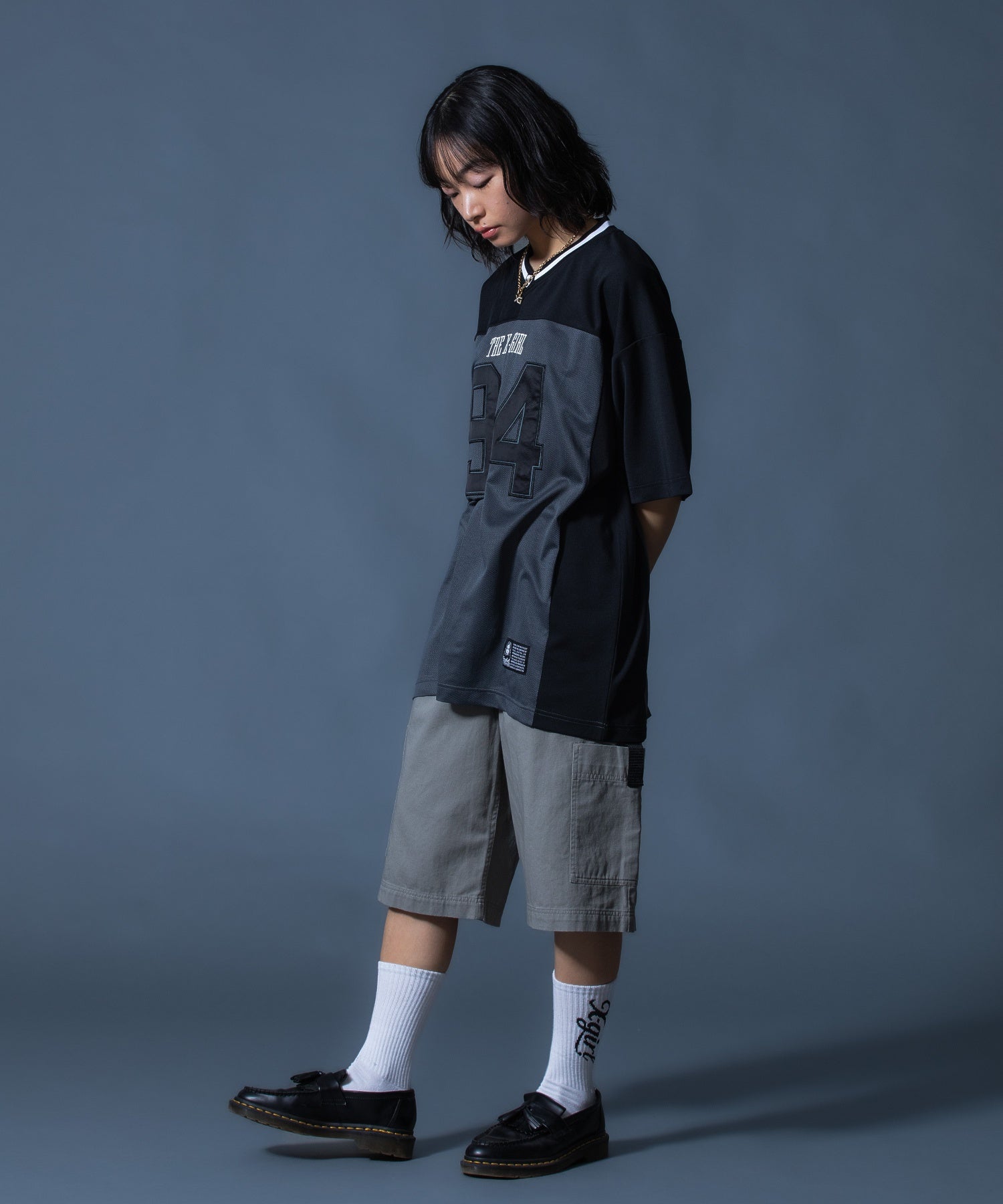 FACE LABEL FOOTBALL TEE DRESS