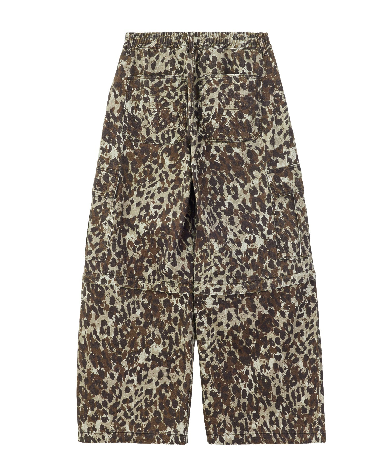 EMBLEM POCKET 2WAY WIDE LEG CARGO PANTS