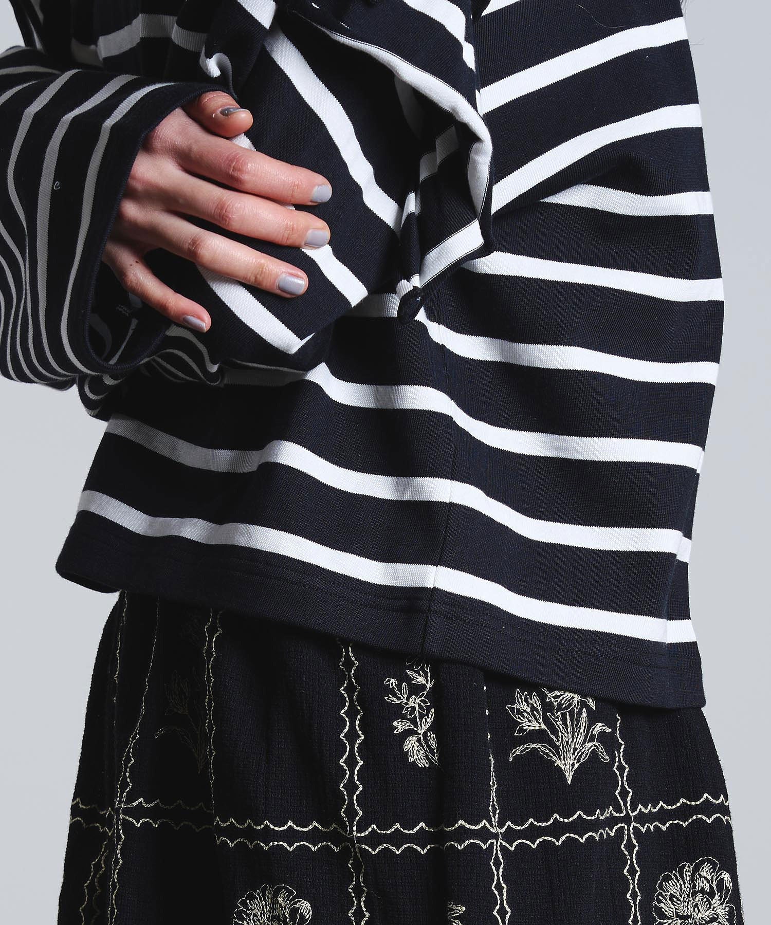 mag.by c/FRILL STRIPE L/S TOP