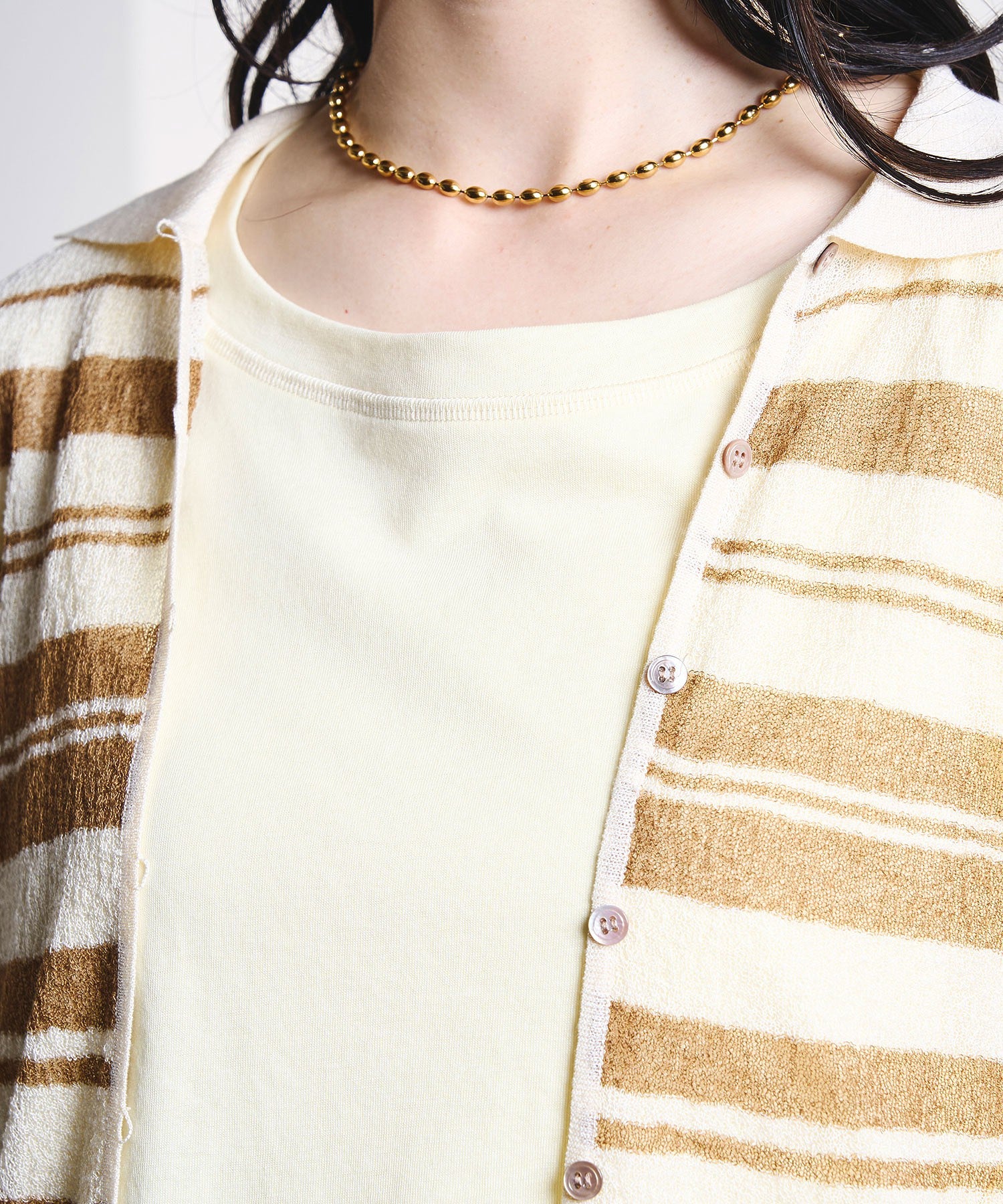 COLLARED SHEER CARDIGAN