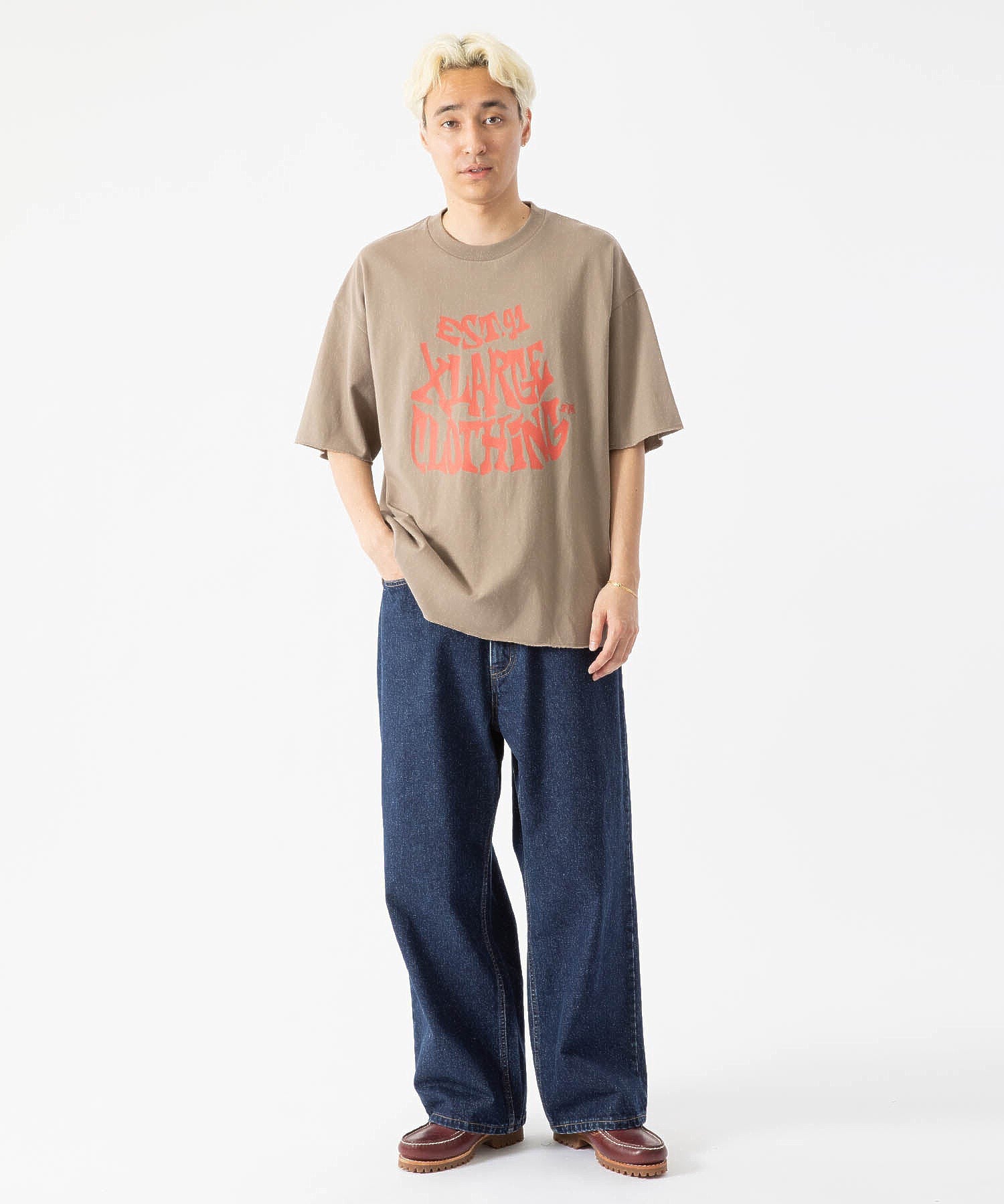 LA STITCH WIDE LEG DENIM PANTS